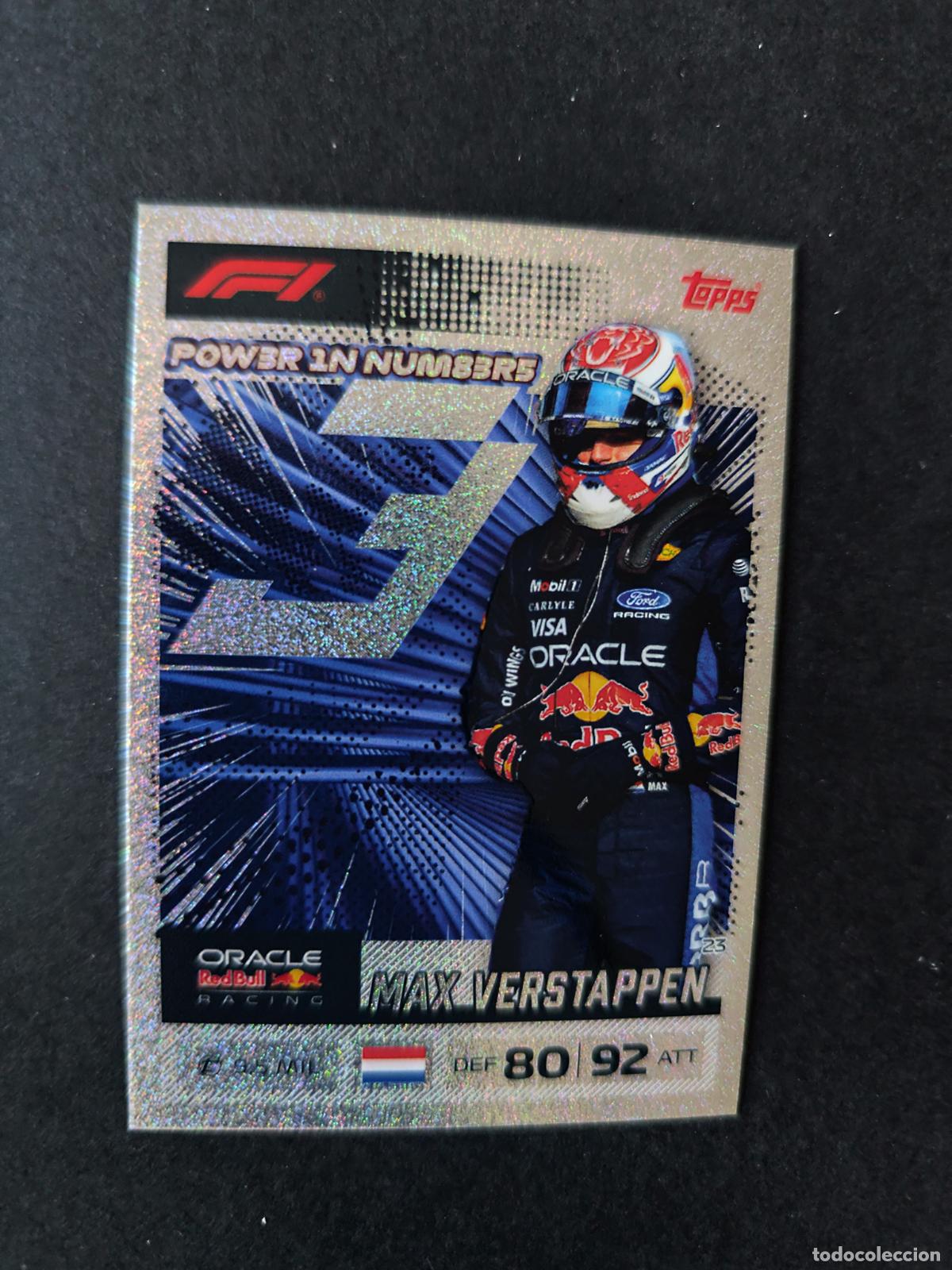 Coleccionismo deportivo: 23 MAX VERSTAPPEN RED BULL POWER IN NUMBERS F&Oacute;RMULA 1 F1 TURBO ATTAX 2026 TOPPS