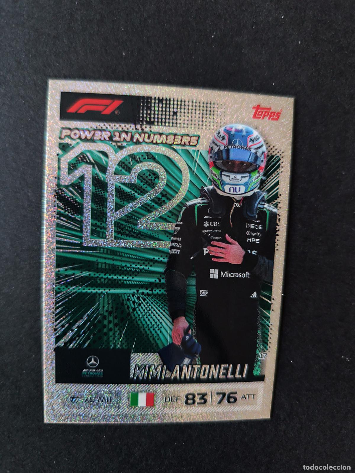 Coleccionismo deportivo: 17 KIMI ANTONELLI MERCEDES POWER IN NUMBERS F&Oacute;RMULA 1 F1 TURBO ATTAX 2026 TOPPS
