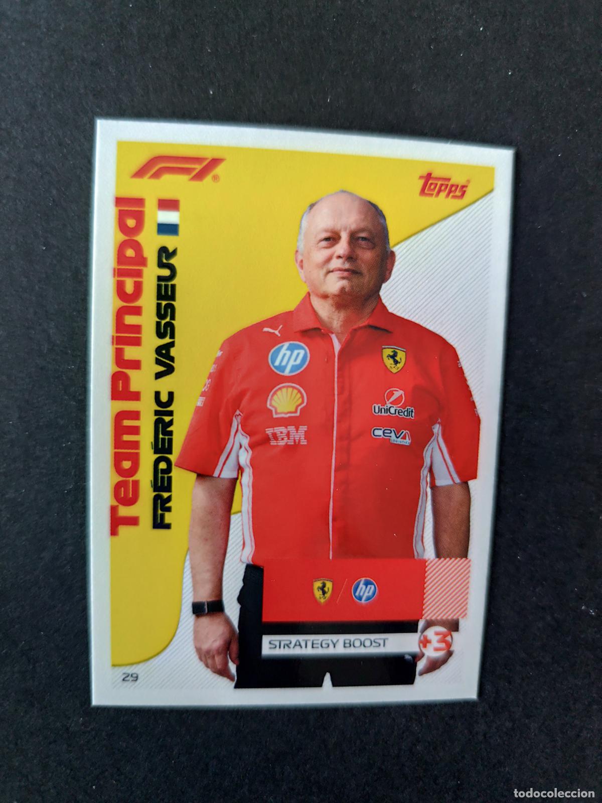 Coleccionismo deportivo: 29 FR&Eacute;D&Eacute;RIC VASSEUR FERRARI TEAM PRINCIPALS F&Oacute;RMULA 1 F1 TURBO ATTAX 2026 TOPPS