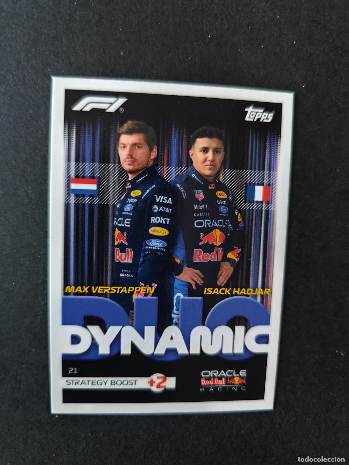 Coleccionismo deportivo: 21 MAX VERSTAPPEN & ISACK HADJAR RED BULL DYNAMIC DUOS F&Oacute;RMULA 1 F1 TURBO ATTAX 2026 TOPPS