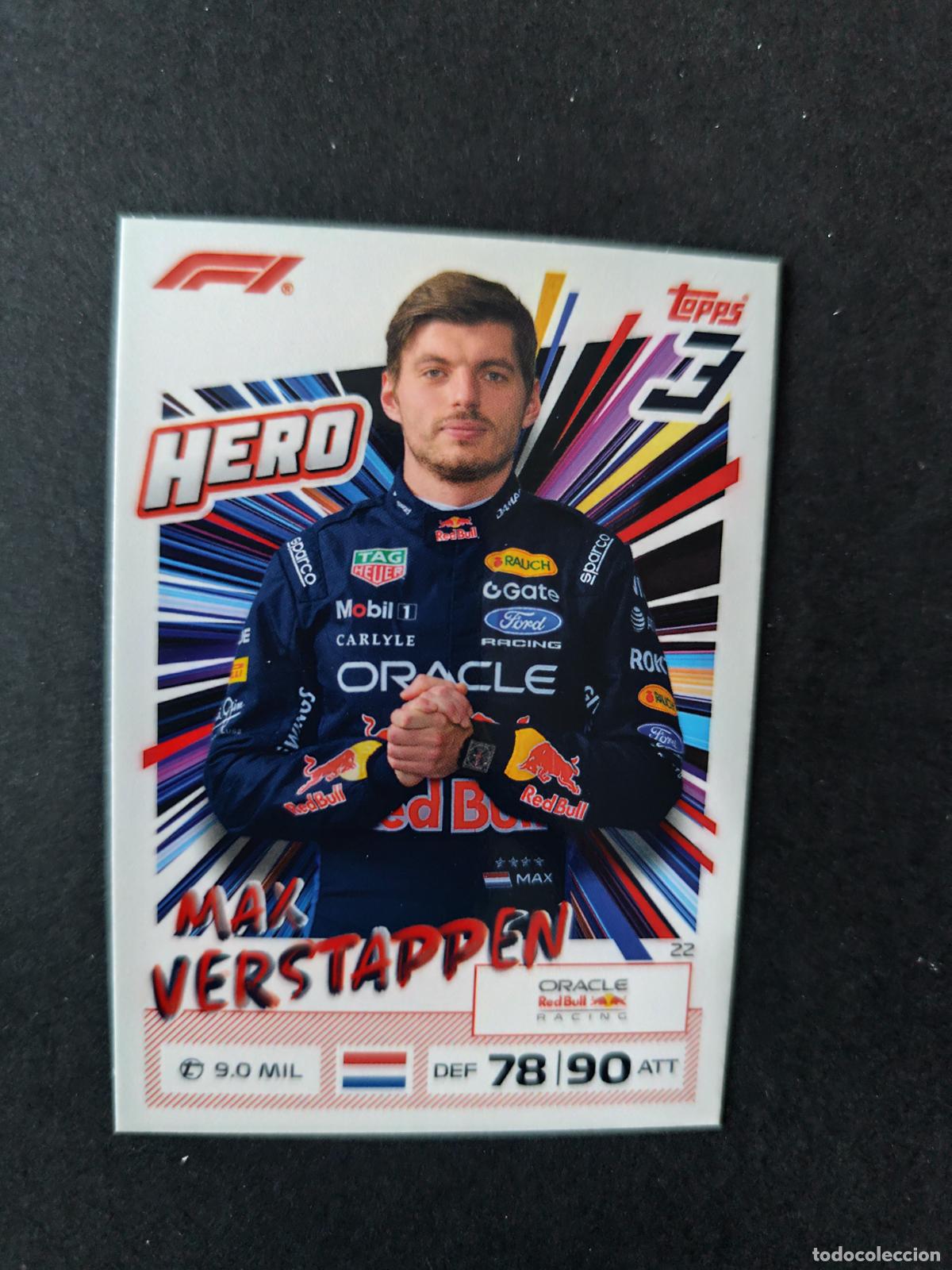 Coleccionismo deportivo: 22 MAX VERSTAPPEN RED BULL HERO F&Oacute;RMULA 1 F1 TURBO ATTAX 2026 TOPPS