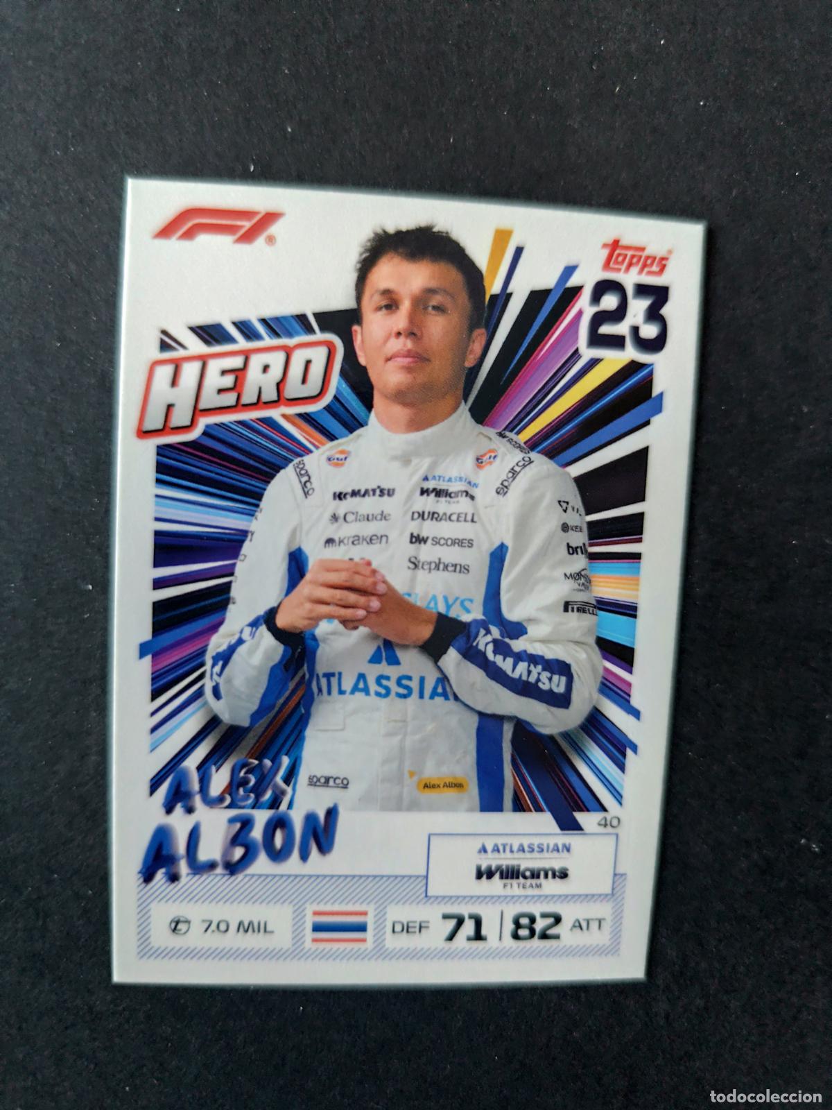 Coleccionismo deportivo: 40 ALEX ALBON WILLIAMS HERO F&Oacute;RMULA 1 F1 TURBO ATTAX 2026 TOPPS