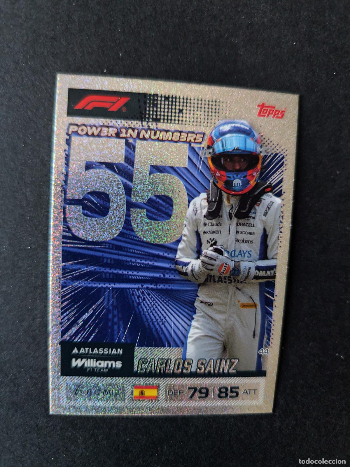 Coleccionismo deportivo: 44 CARLOS SAINZ WILLIAMS POWER IN NUMBERS F&Oacute;RMULA 1 F1 TURBO ATTAX 2026 TOPPS