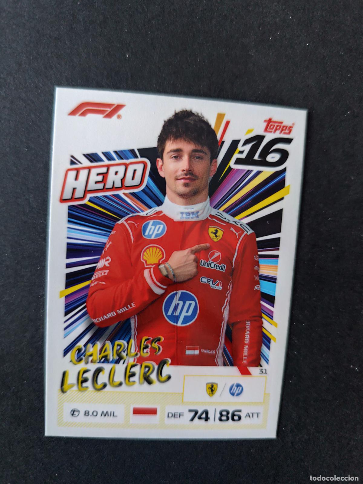 Coleccionismo deportivo: 31 CHARLES LECLERC FERRARI HERO F&Oacute;RMULA 1 F1 TURBO ATTAX 2026 TOPPS