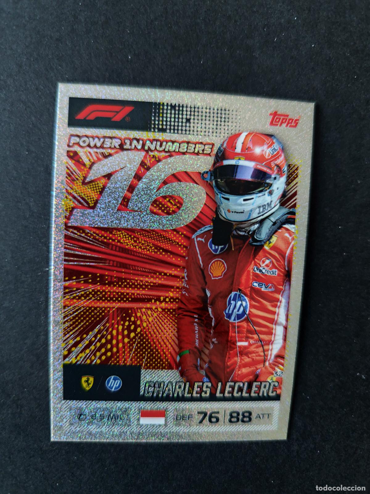 Coleccionismo deportivo: 32 CHARLES LECLERC FERRARI POWER IN NUMBERS F&Oacute;RMULA 1 F1 TURBO ATTAX 2026 TOPPS