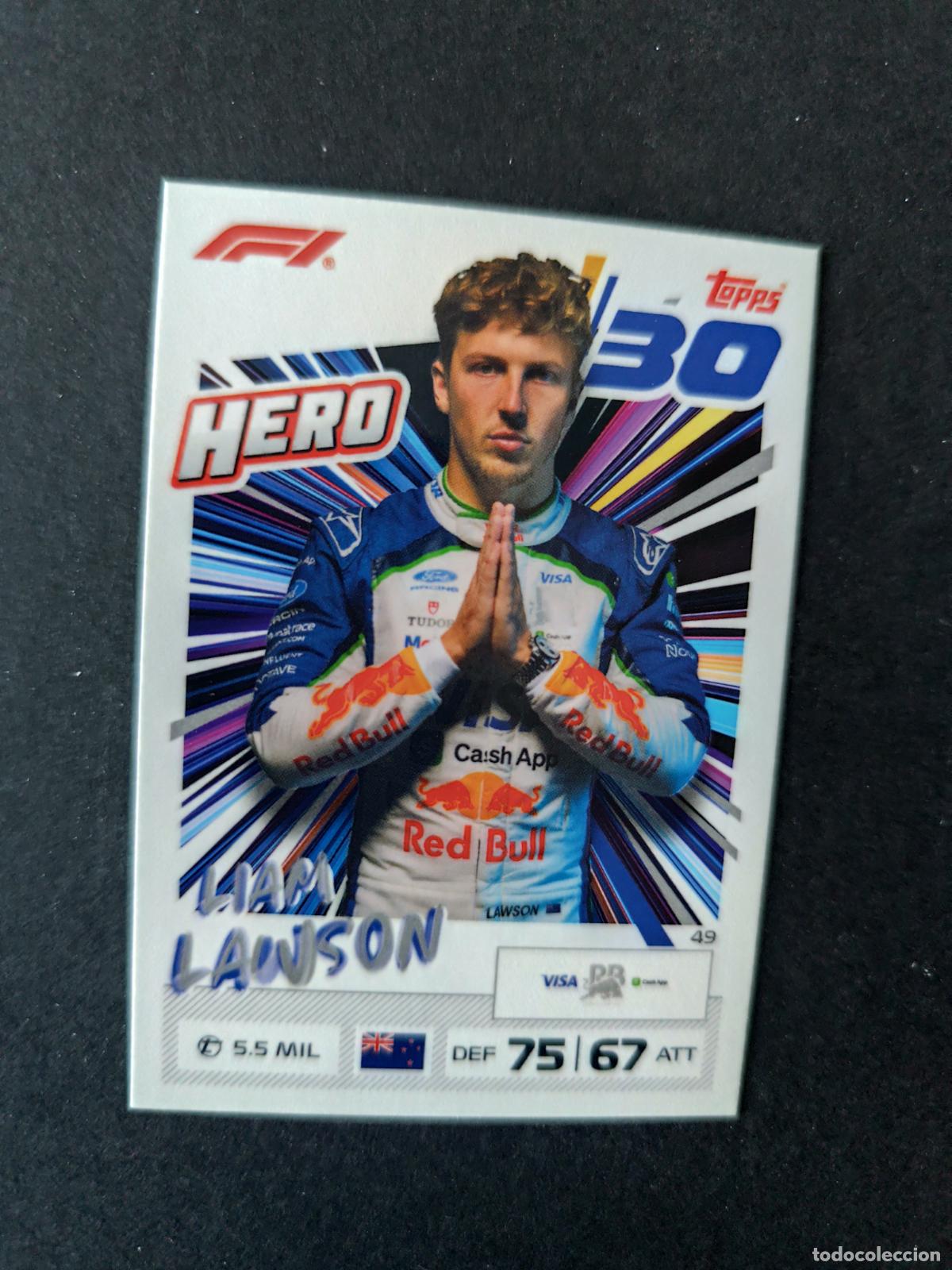 Coleccionismo deportivo: 49 LIAM LAWSON RACING BULLS HERO F&Oacute;RMULA 1 F1 TURBO ATTAX 2026 TOPPS
