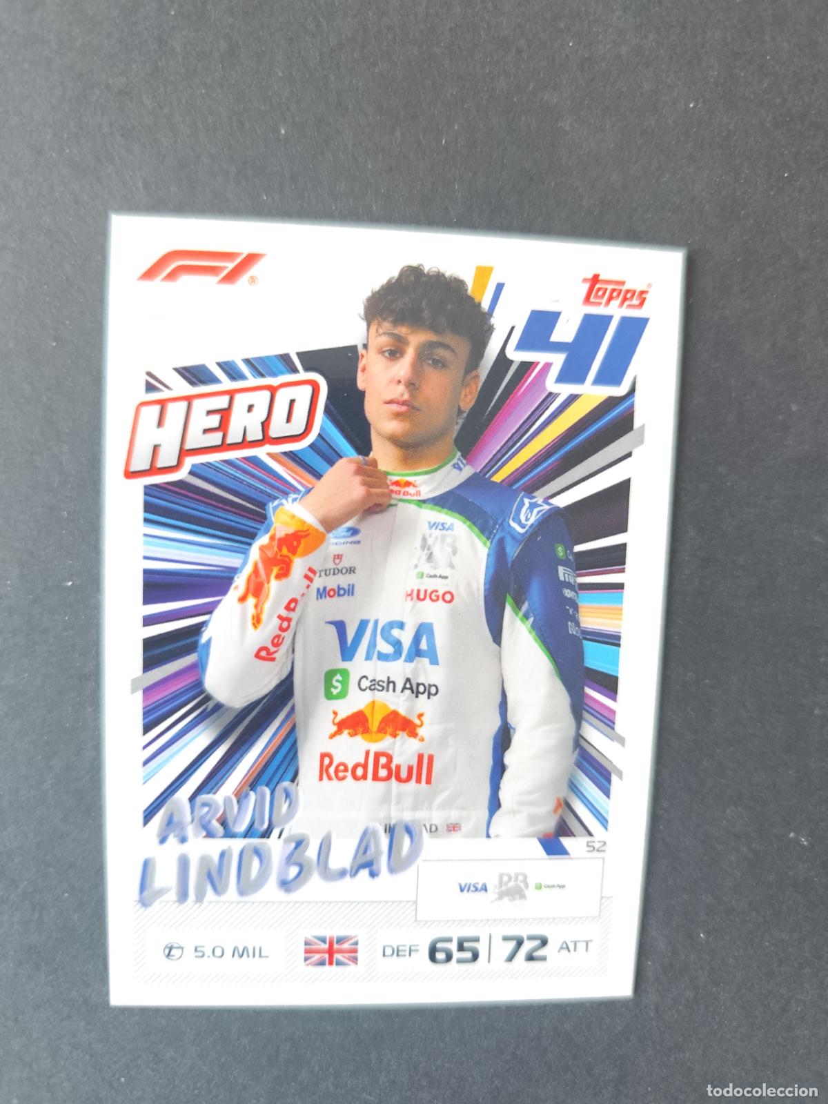 Coleccionismo deportivo: 52 ARVID LINDBLAD RACING BULLS HERO F&Oacute;RMULA 1 F1 TURBO ATTAX 2026 TOPPS