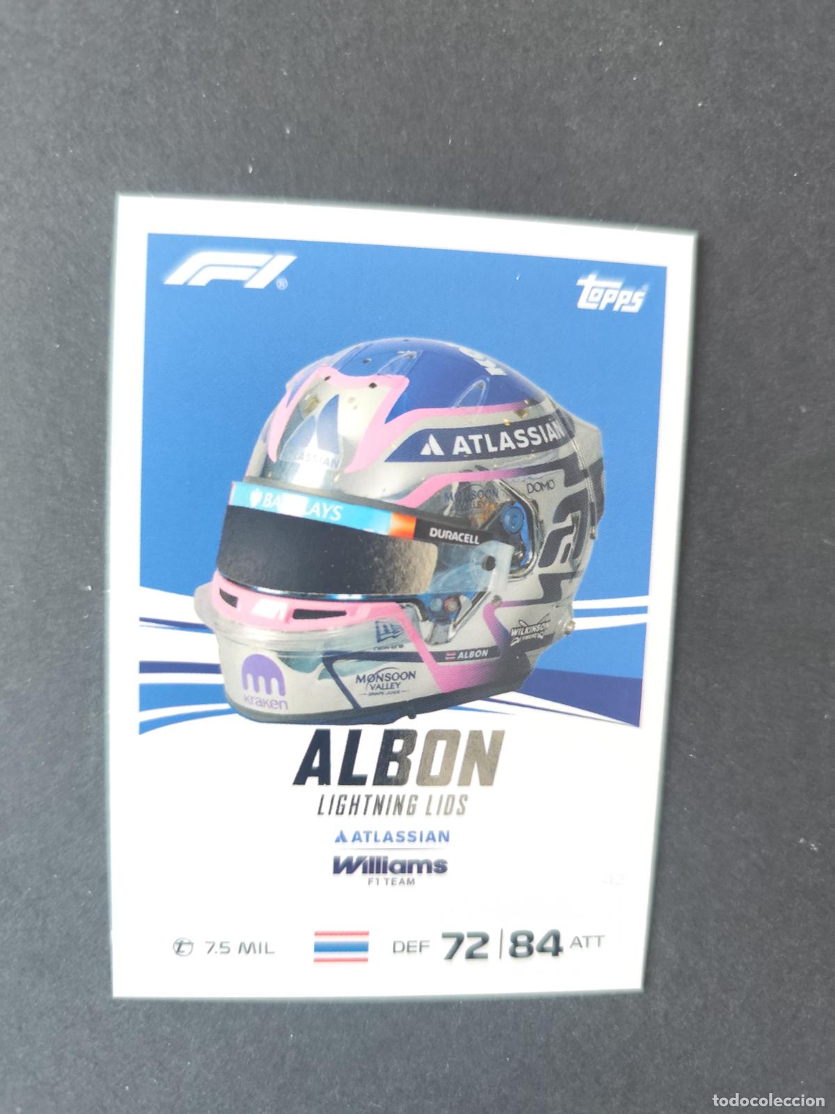 Coleccionismo deportivo: 42 ALEX ALBON WILLIAMS LIGHTNING LIDS F&Oacute;RMULA 1 F1 TURBO ATTAX 2026 TOPPS