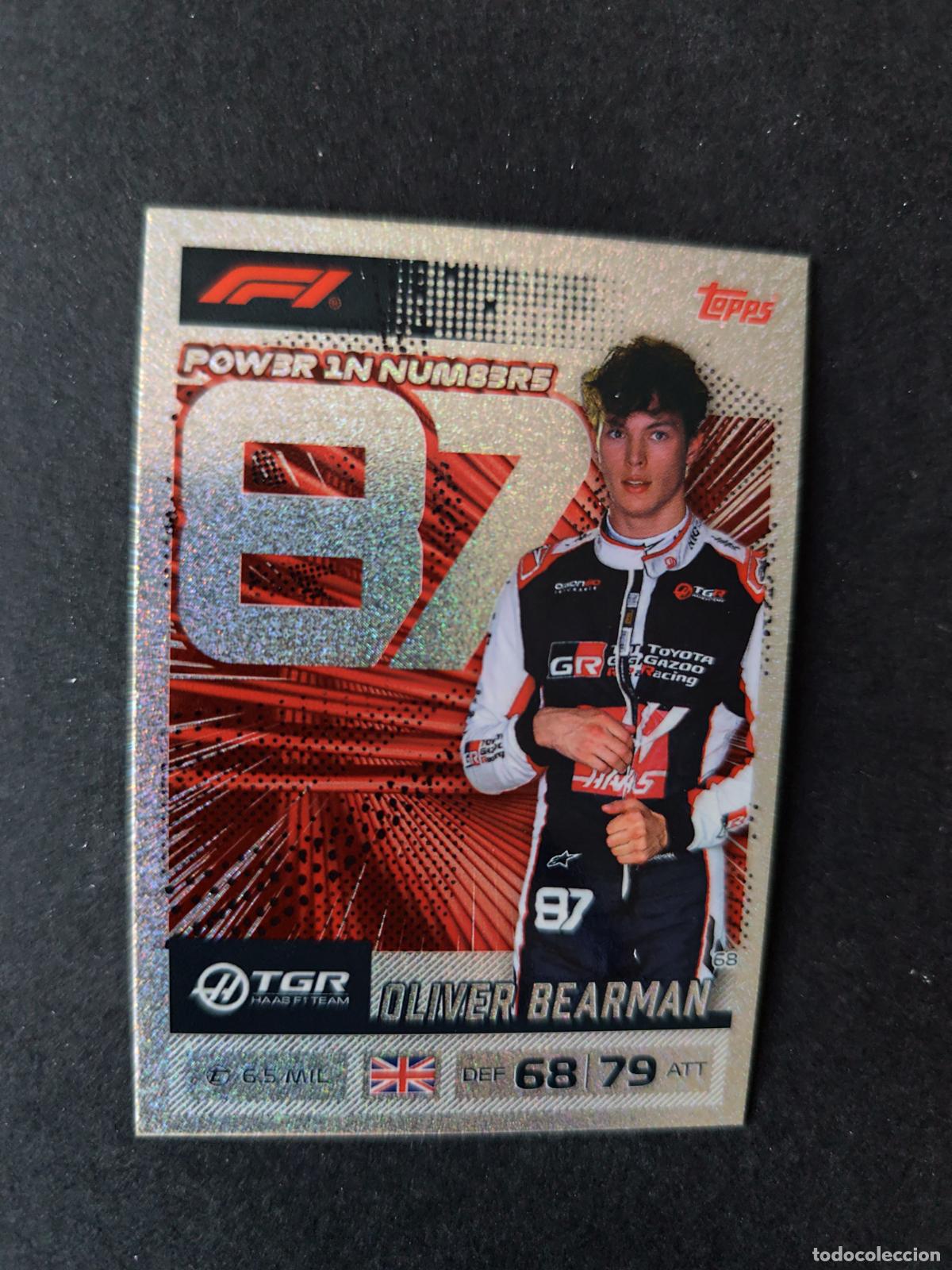 Coleccionismo deportivo: 68 OLIVER BEARMAN HAAS POWER IN NUMBERS F&Oacute;RMULA 1 F1 TURBO ATTAX 2026 TOPPS