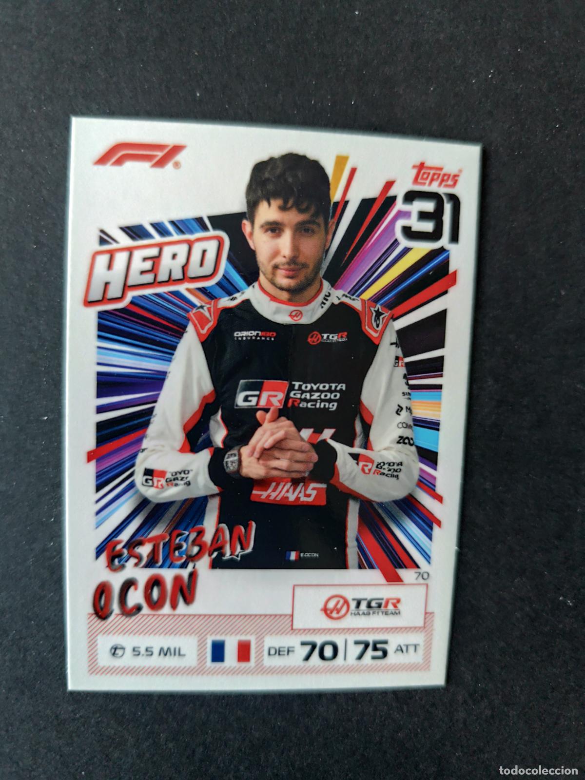 Coleccionismo deportivo: 70 ESTEBAN OCON HAAS HERO F&Oacute;RMULA 1 F1 TURBO ATTAX 2026 TOPPS