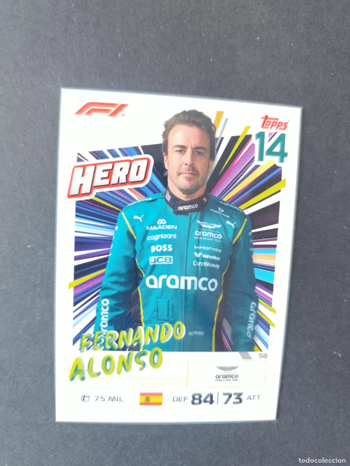 Coleccionismo deportivo: 58 FERNANDO ALONSO ASTON MARTIN HERO F&Oacute;RMULA 1 F1 TURBO ATTAX 2026 TOPPS
