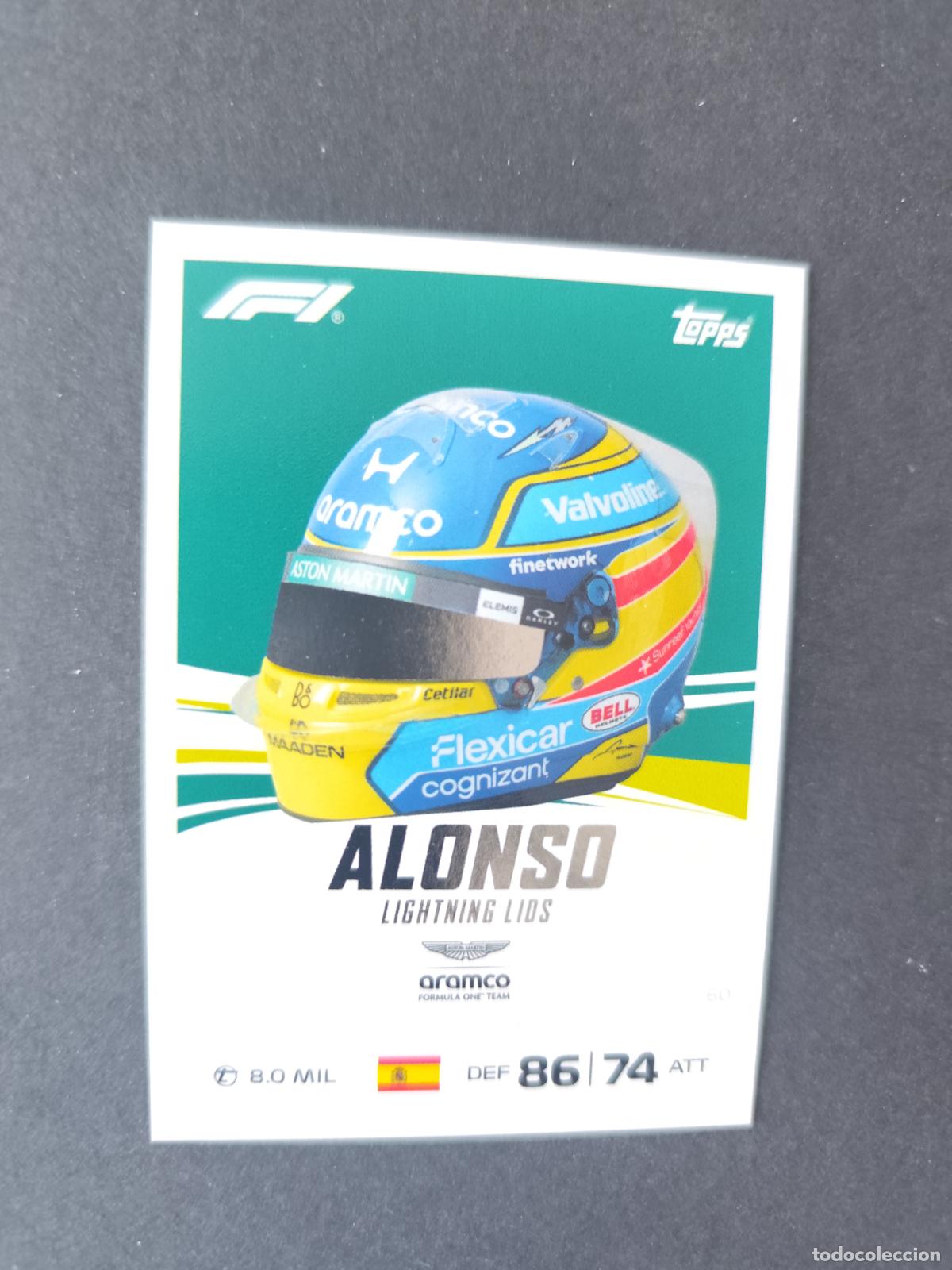 Coleccionismo deportivo: 60 FERNANDO ALONSO ASTON MARTIN LIGHTNING LIDS F&Oacute;RMULA 1 F1 TURBO ATTAX 2026 TOPPS