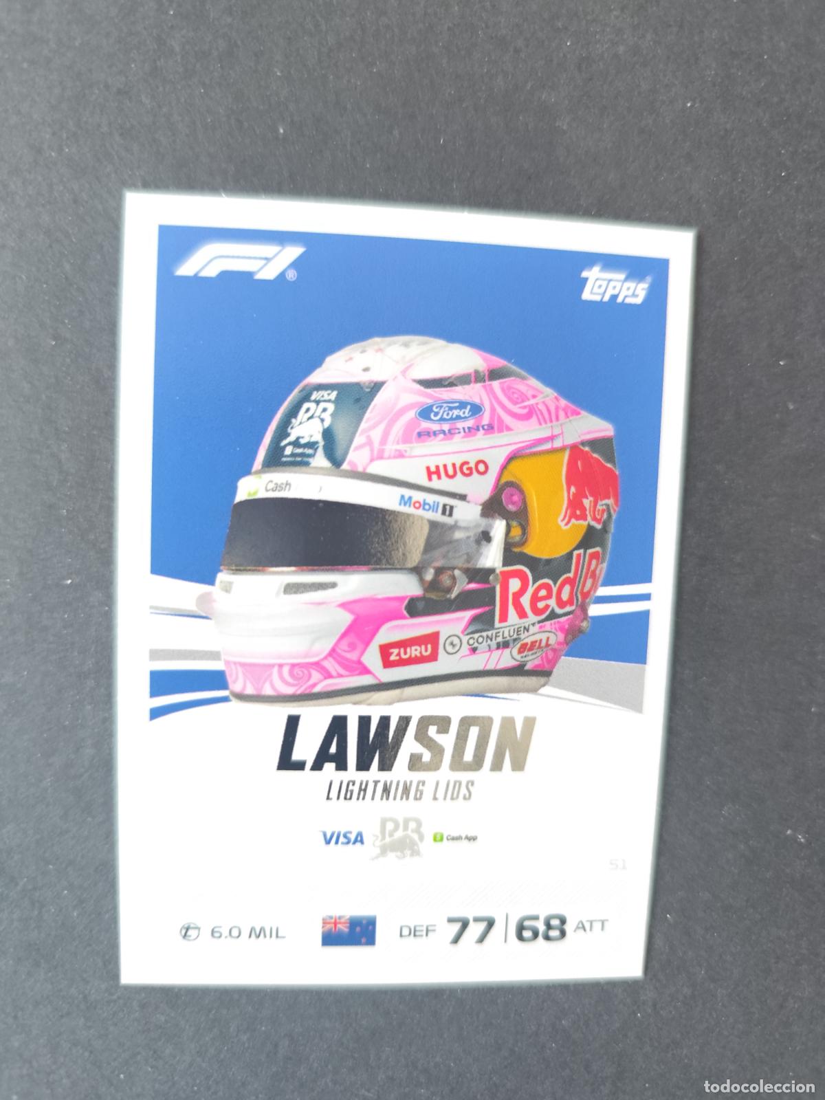 Coleccionismo deportivo: 51 LIAM LAWSON RACING BULLS LIGHTNING LIDS F&Oacute;RMULA 1 F1 TURBO ATTAX 2026 TOPPS