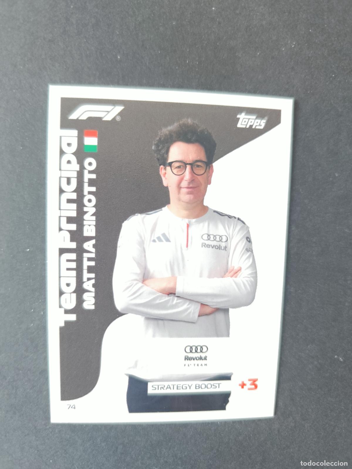 Coleccionismo deportivo: 74 MATTIA BINOTTO AUDI TEAM PRINCIPALS F&Oacute;RMULA 1 F1 TURBO ATTAX 2026 TOPPS