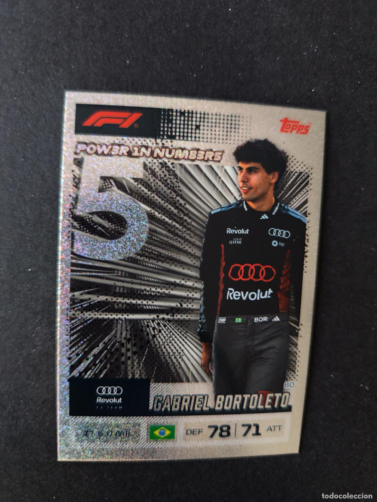 Coleccionismo deportivo: 80 GABRIEL BORTOLETO AUDI POWER IN NUMBERS F&Oacute;RMULA 1 F1 TURBO ATTAX 2026 TOPPS