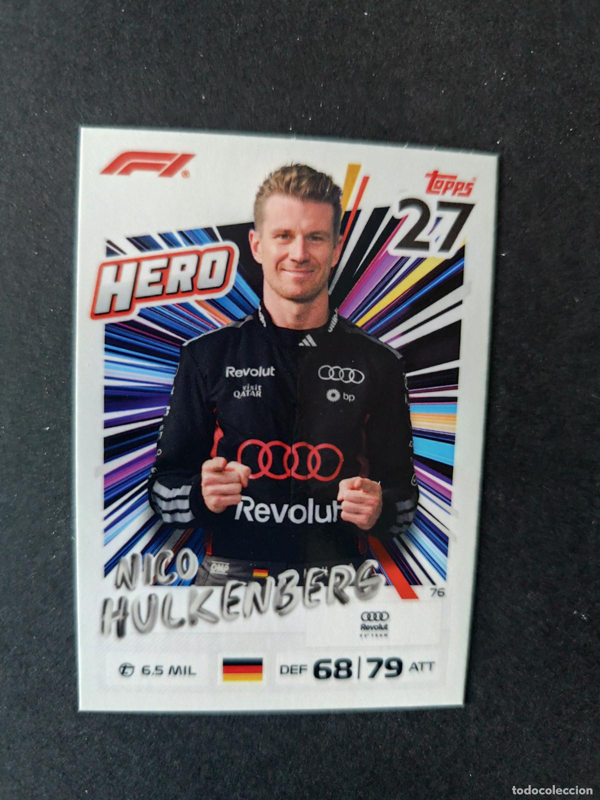 Coleccionismo deportivo: 76 NICO HULKENBERG AUDI HERO F&Oacute;RMULA 1 F1 TURBO ATTAX 2026 TOPPS