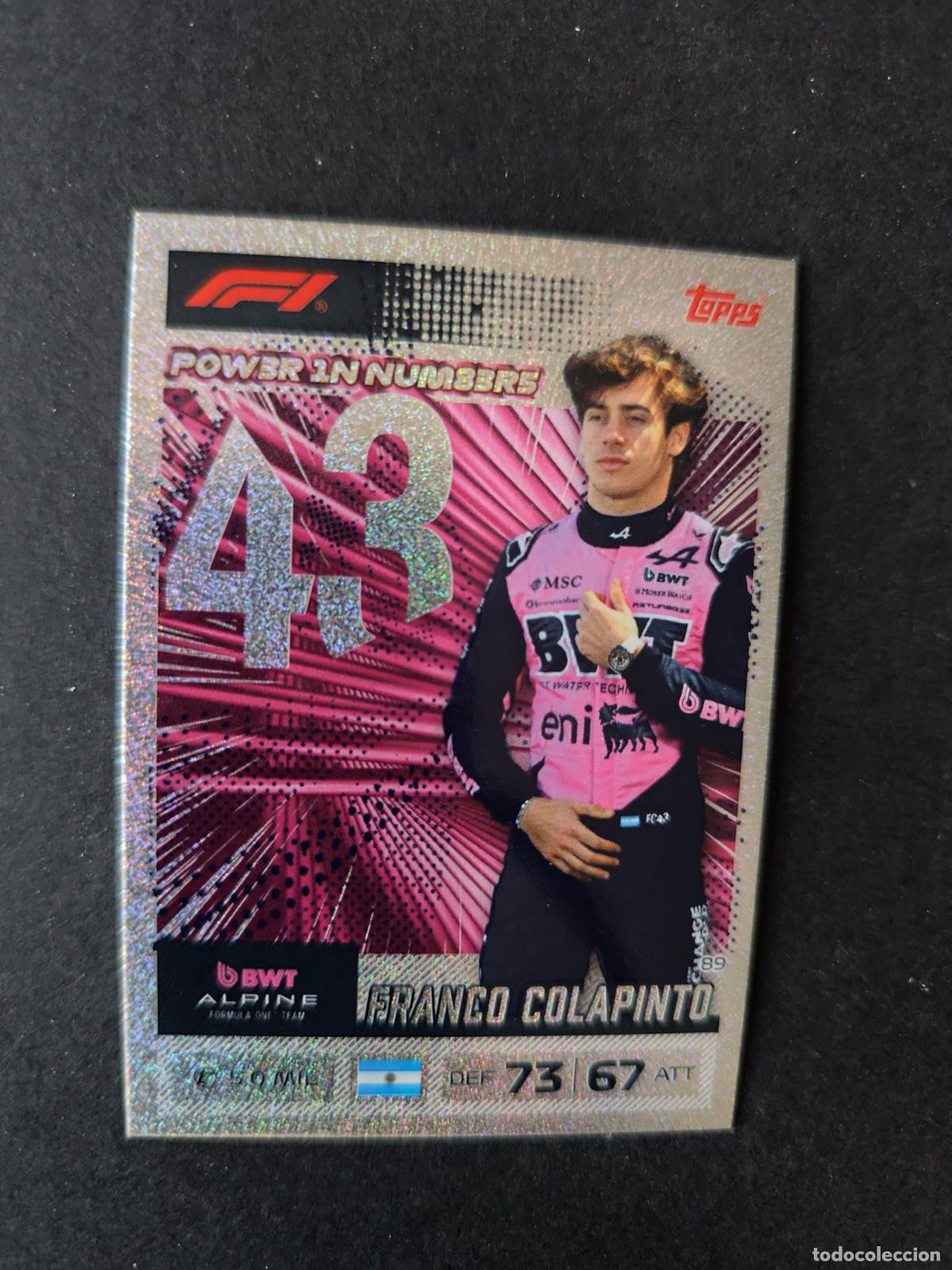 Sammelleidenschaft Sport: 89 FRANCO COLAPINTO ALPINE POWER IN NUMBERS F&Oacute;RMULA 1 F1 TURBO ATTAX 2026 TOPPS