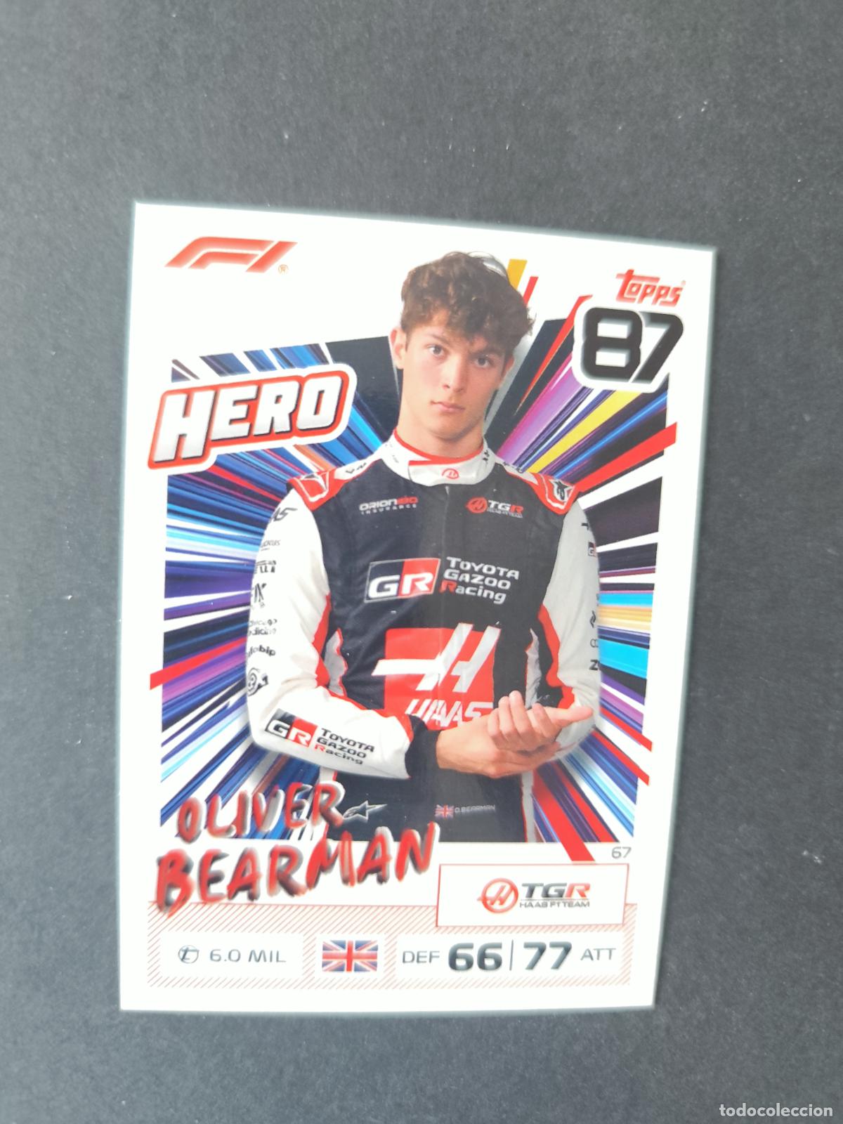 Collezionismo sportivo: 67 OLIVER BEARMAN HAAS HERO F&Oacute;RMULA 1 F1 TURBO ATTAX 2026 TOPPS