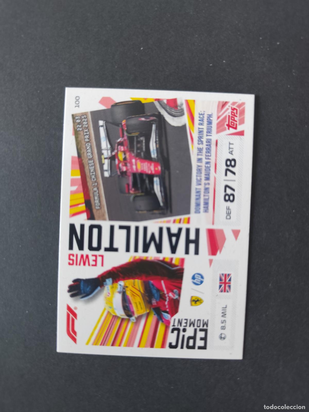 Collezionismo sportivo: 100 LEWIS HAMILTON FERRARI EPIC MOMENTS F&Oacute;RMULA 1 F1 TURBO ATTAX 2026 TOPPS