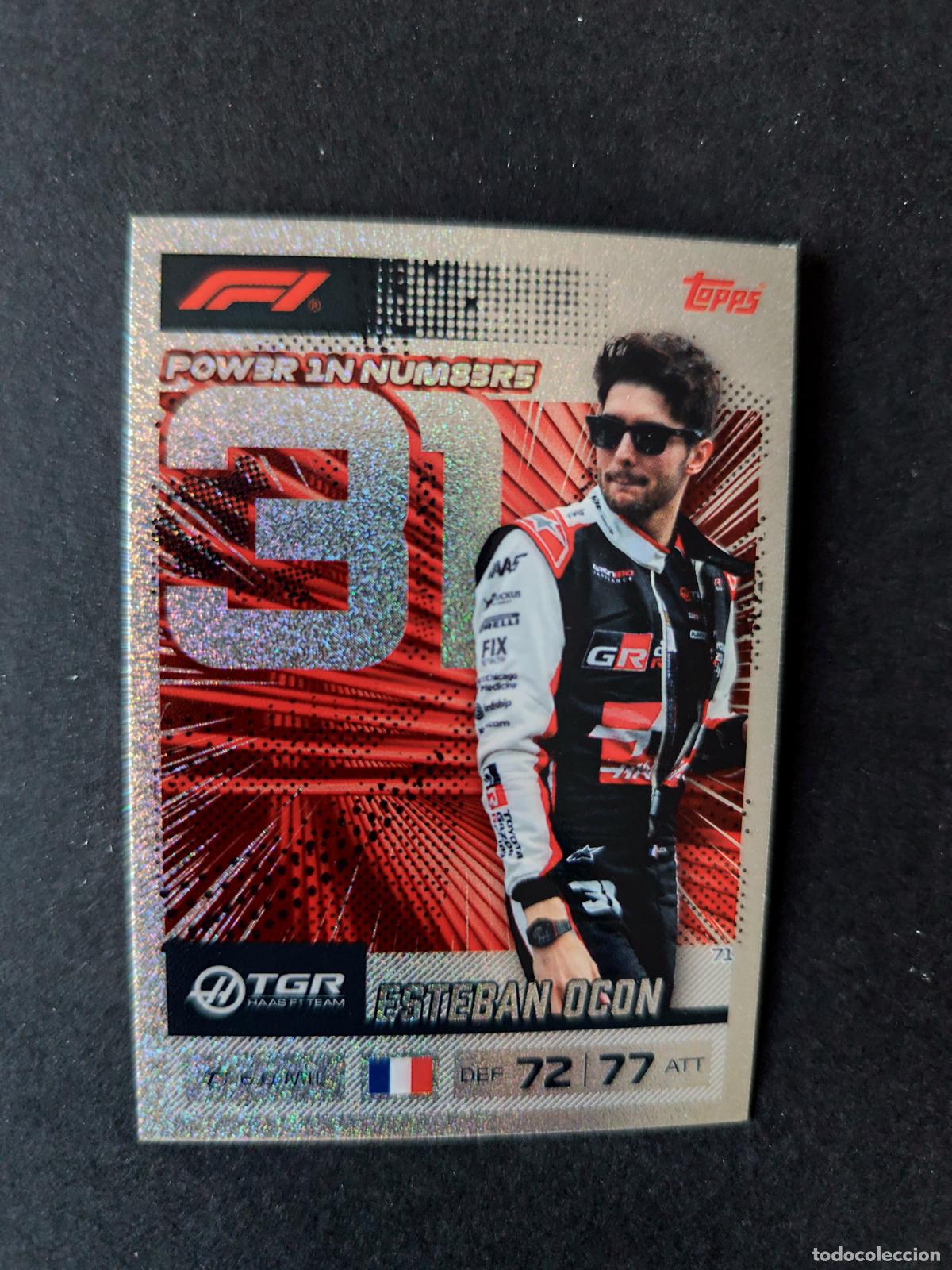 Collezionismo sportivo: 71 ESTEBAN OCON HAAS POWER IN NUMBERS F&Oacute;RMULA 1 F1 TURBO ATTAX 2026 TOPPS