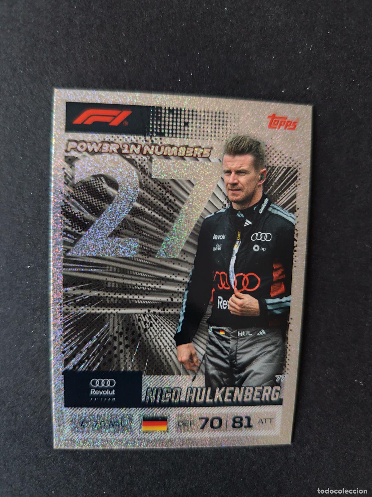 Collezionismo sportivo: 77 NICO HULKENBERG AUDI POWER IN NUMBERS F&Oacute;RMULA 1 F1 TURBO ATTAX 2026 TOPPS