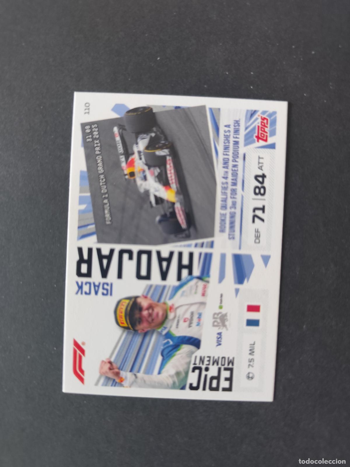 Collezionismo sportivo: 110 ISACK HADJAR RACING BULLS EPIC MOMENTS F&Oacute;RMULA 1 F1 TURBO ATTAX 2026 TOPPS