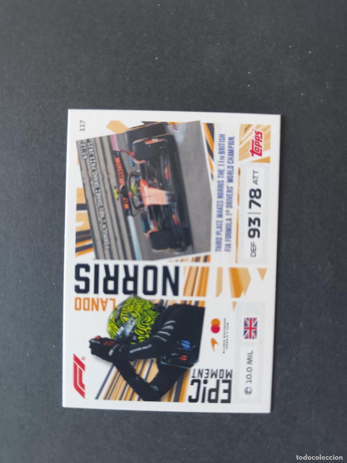 Sammelleidenschaft Sport: 117 LANDO NORRIS MCLAREN EPIC MOMENTS F&Oacute;RMULA 1 F1 TURBO ATTAX 2026 TOPPS