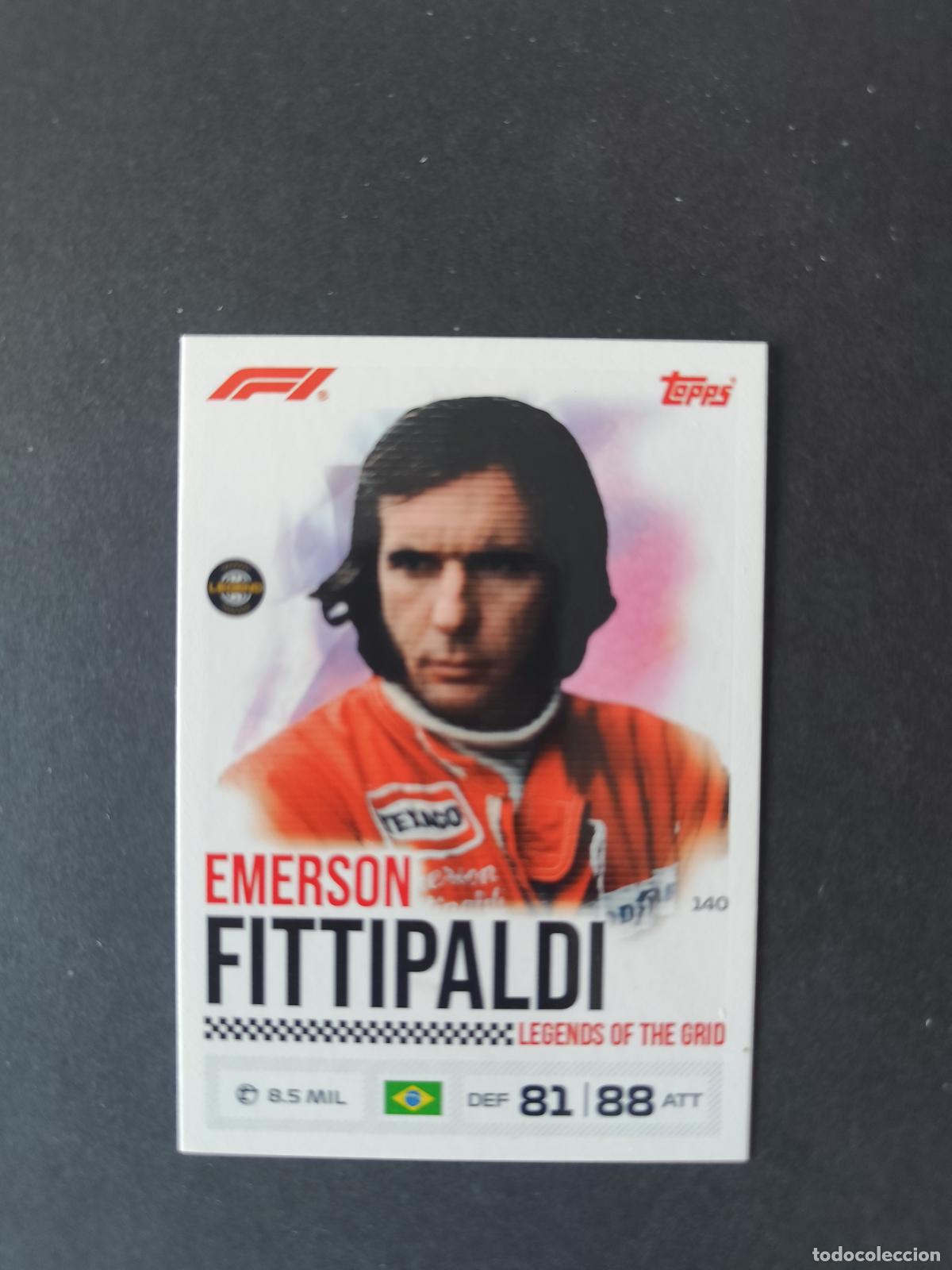 Sammelleidenschaft Sport: 140 EMERSON FITTIPALDI LEGENDS OF THE GRID F&Oacute;RMULA 1 F1 TURBO ATTAX 2026 TOPPS