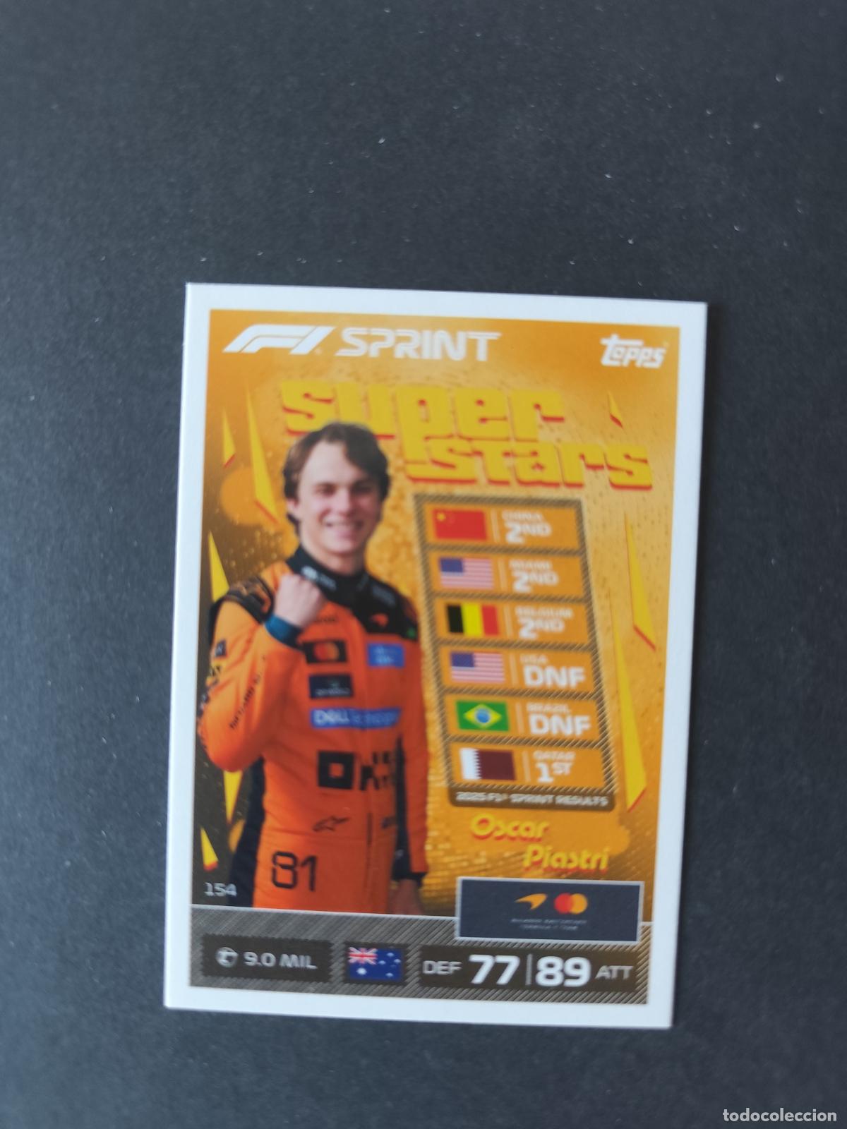 Sammelleidenschaft Sport: 154 OSCAR PIASTRI MCLAREN SPRINT SUPERSTARS F&Oacute;RMULA 1 F1 TURBO ATTAX 2026 TOPPS