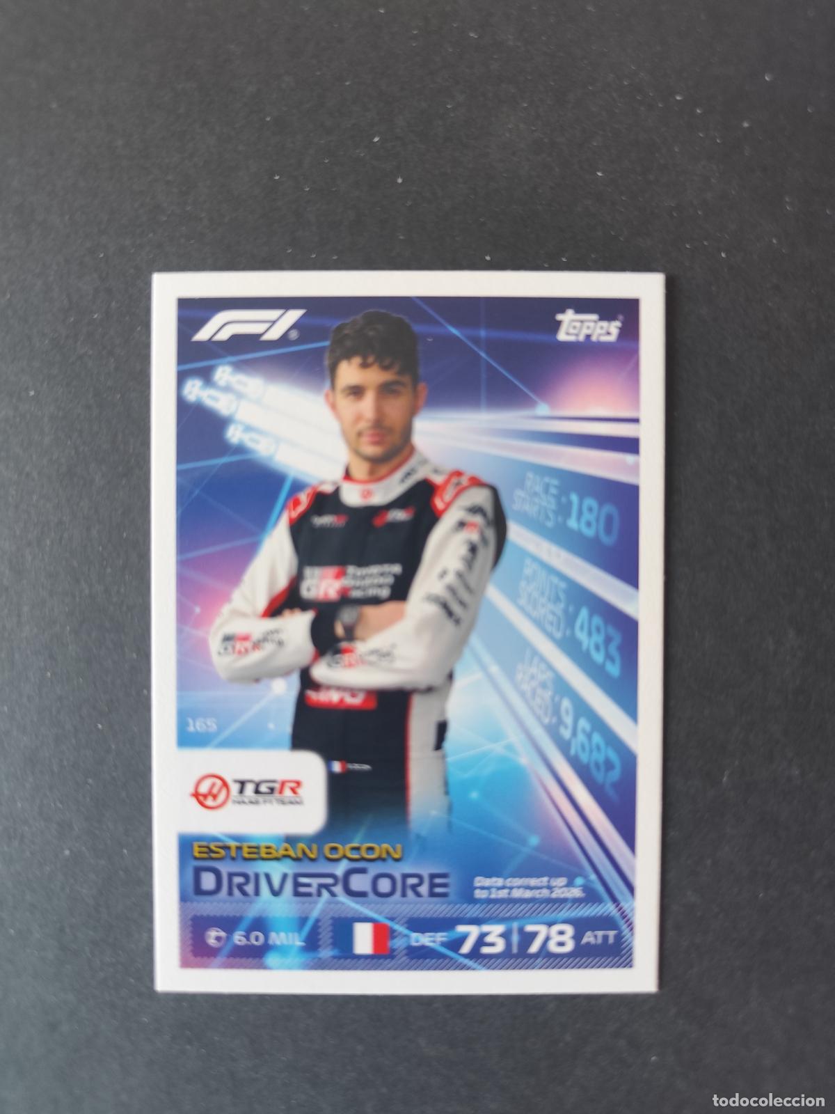Sammelleidenschaft Sport: 165 ESTEBAN OCON HAAS DRIVERCORE F&Oacute;RMULA 1 F1 TURBO ATTAX 2026 TOPPS