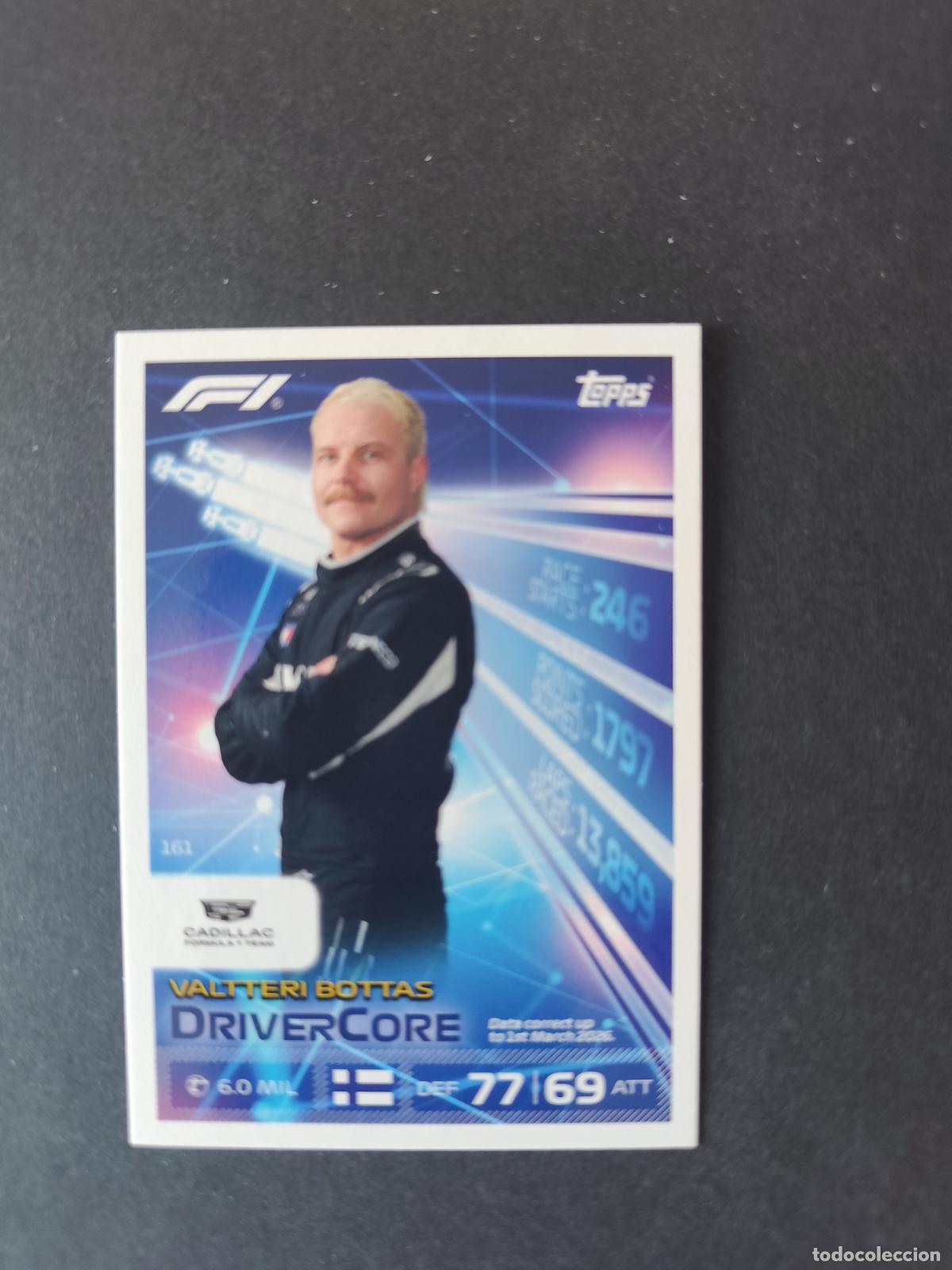 Sammelleidenschaft Sport: 161 VALTTERI BOTTAS CADILLAC DRIVERCORE F&Oacute;RMULA 1 F1 TURBO ATTAX 2026 TOPPS