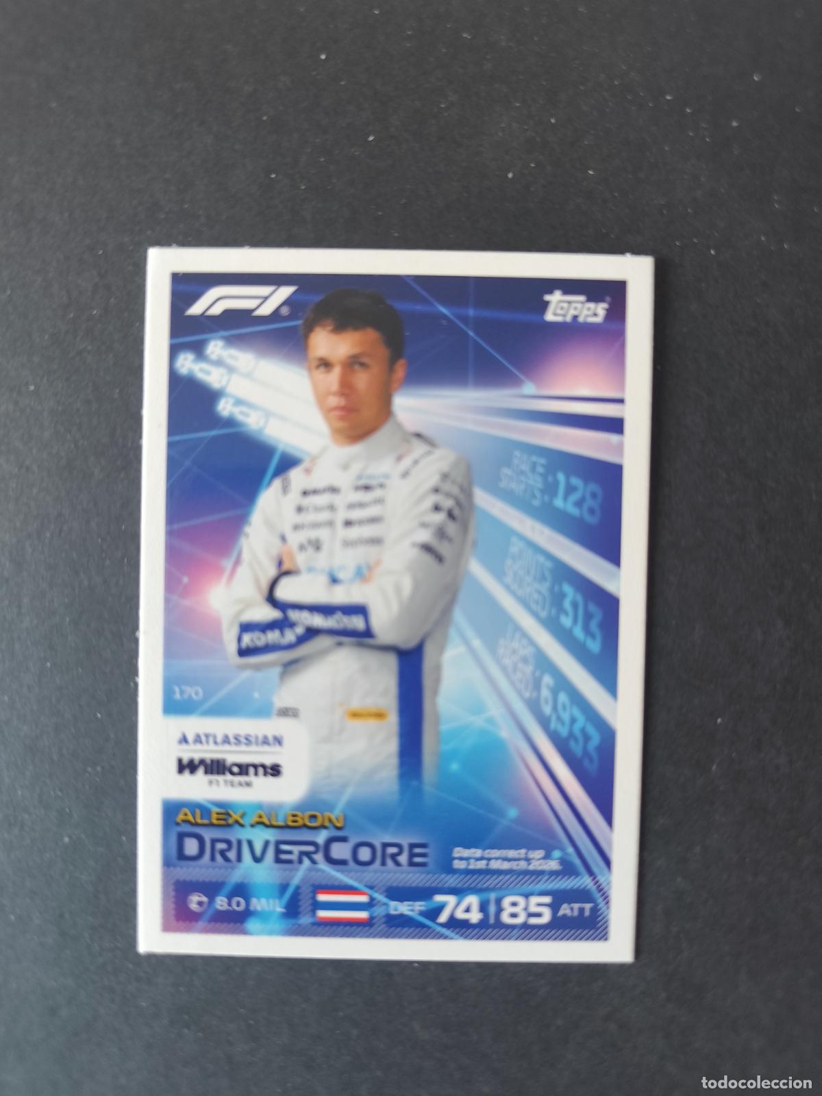 Sammelleidenschaft Sport: 170 ALEX ALBON WILLIAMS DRIVERCORE F&Oacute;RMULA 1 F1 TURBO ATTAX 2026 TOPPS