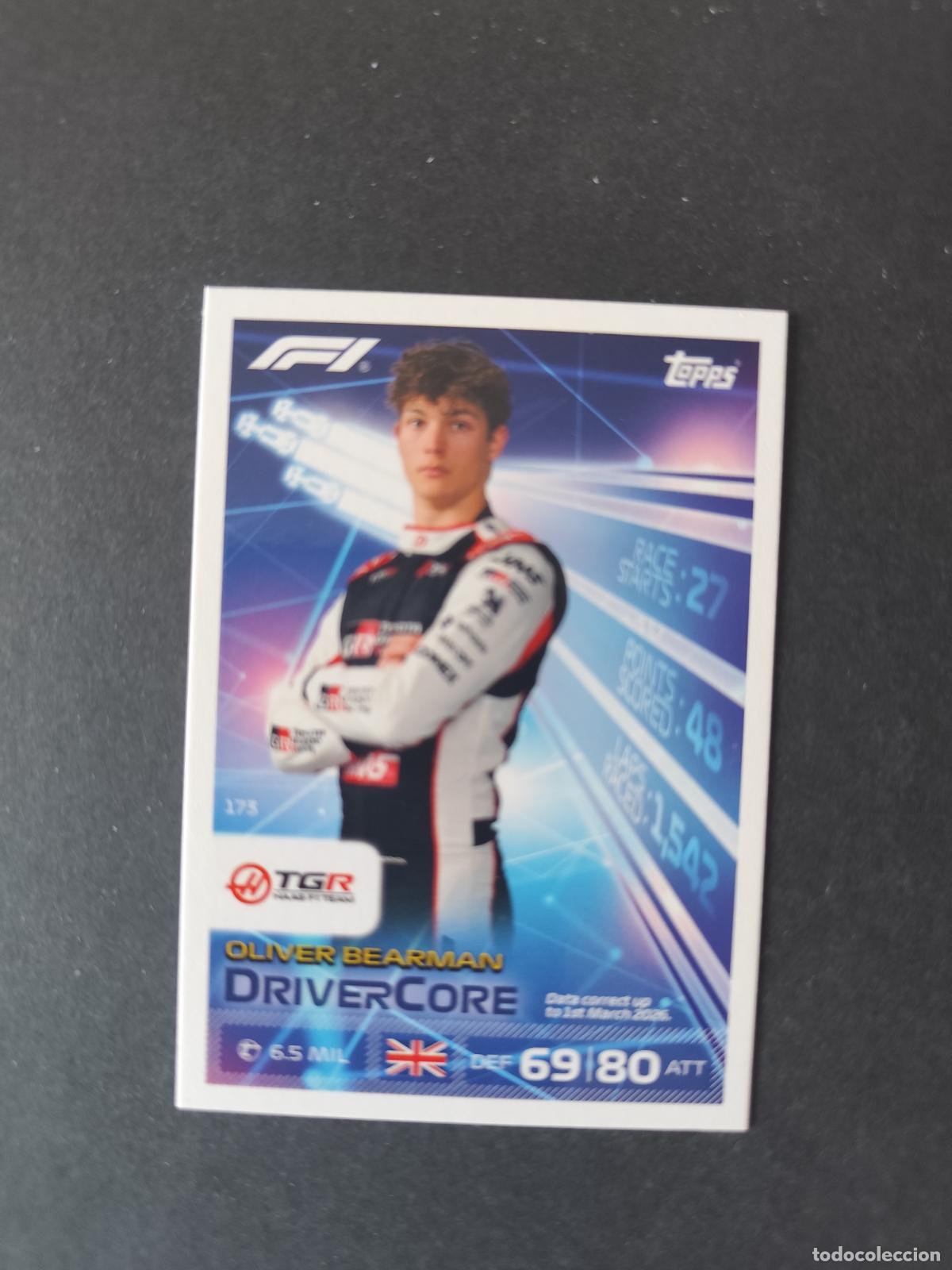 Collezionismo sportivo: 173 OLIVER BEARMAN HAAS DRIVERCORE F&Oacute;RMULA 1 F1 TURBO ATTAX 2026 TOPPS
