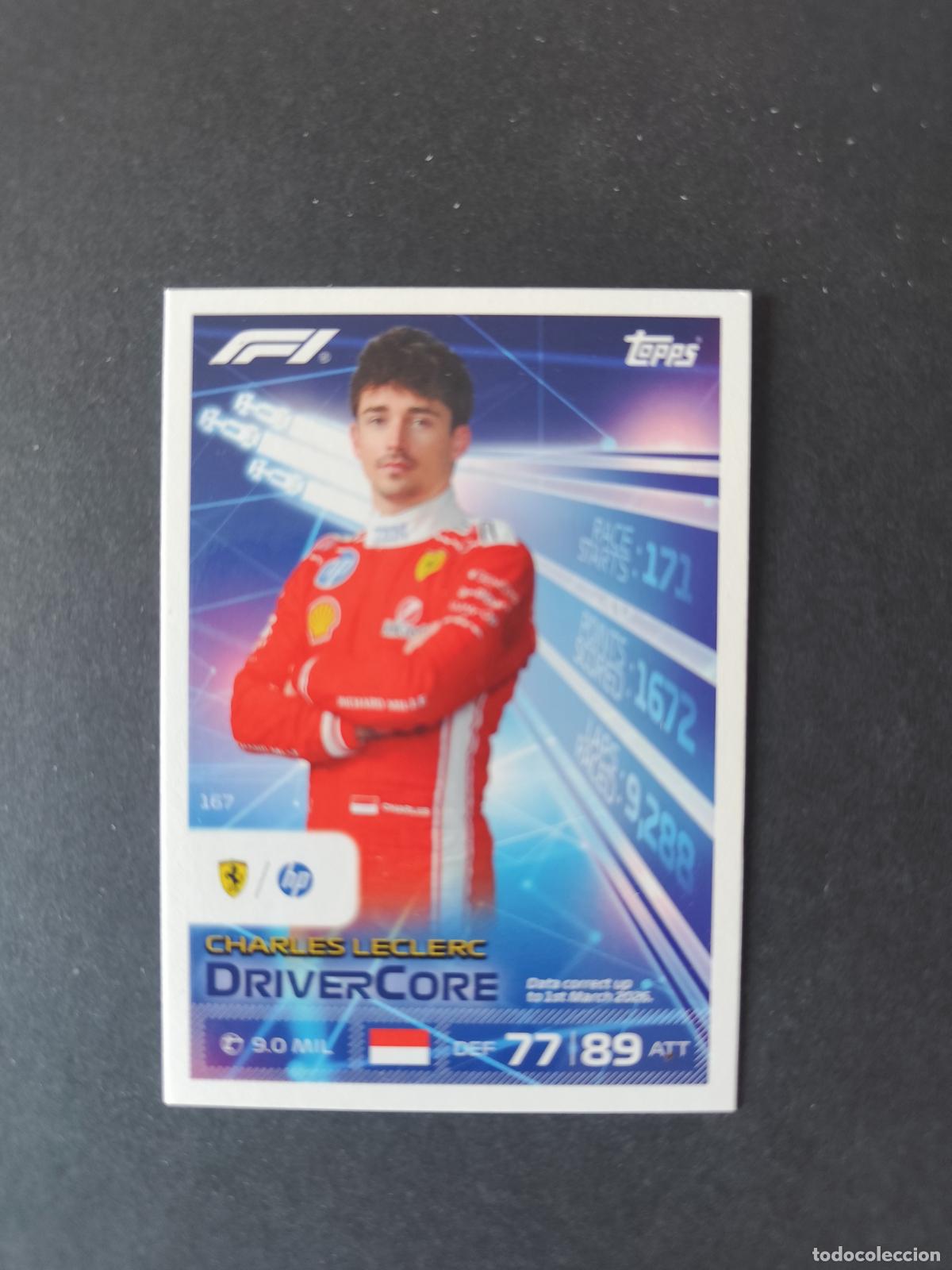 Sammelleidenschaft Sport: 167 CHARLES LECLERC FERRARI DRIVERCORE F&Oacute;RMULA 1 F1 TURBO ATTAX 2026 TOPPS
