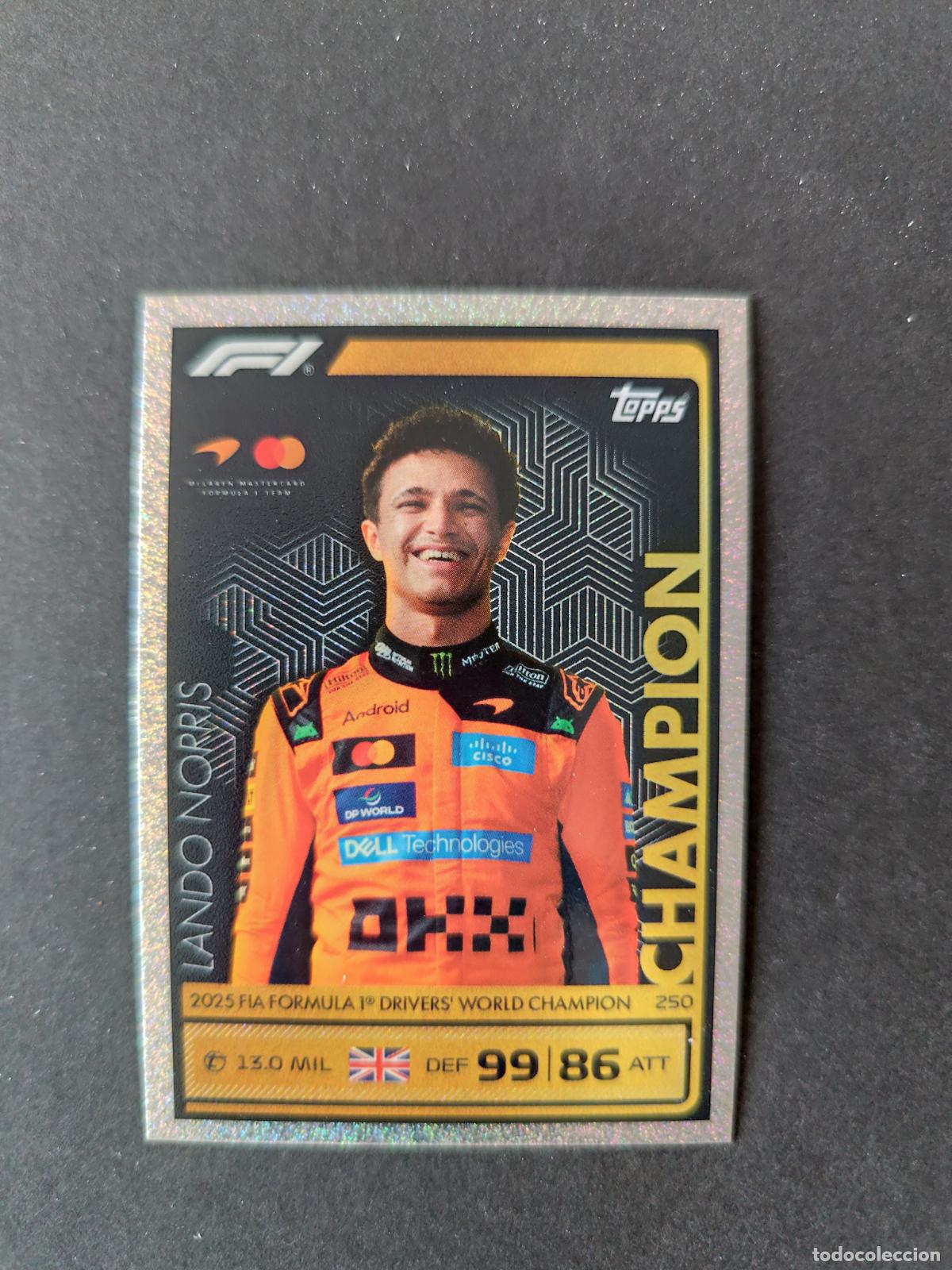 Collectionnisme sportif: 250 LANDO NORRIS MCLAREN CHAMPIONS F&Oacute;RMULA 1 F1 TURBO ATTAX 2026 TOPPS