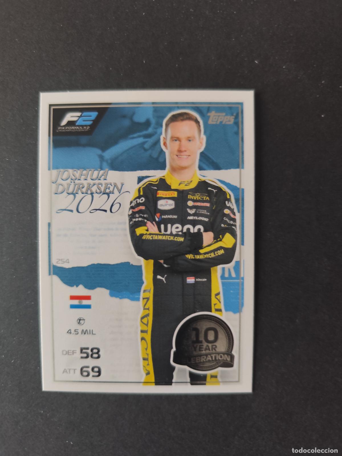 Sammelleidenschaft Sport: 254 JOSHUA D&Uuml;RKSEN INVICTA RACING F2 ONE TO WATCH F&Oacute;RMULA 1 F1 TURBO ATTAX 2026 TOPPS