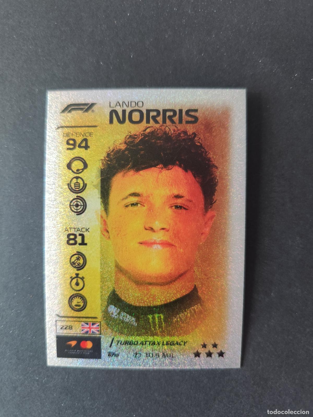 Sammelleidenschaft Sport: 228 LANDO NORRIS MCLAREN LEGACY F&Oacute;RMULA 1 F1 TURBO ATTAX 2026 TOPPS
