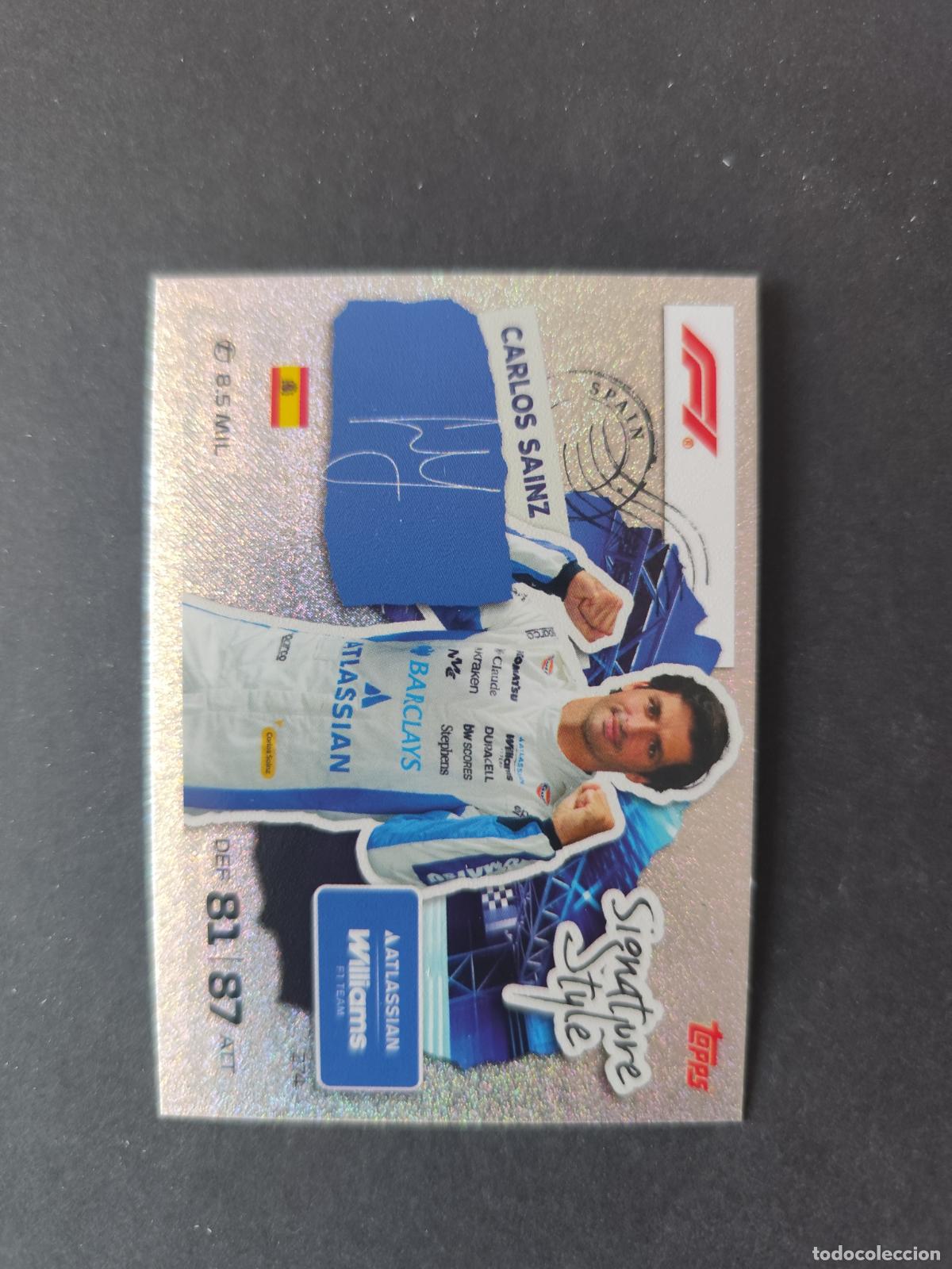 Sammelleidenschaft Sport: 274 CARLOS SAINZ WILLIAMS SIGNATURE STYLE F&Oacute;RMULA 1 F1 TURBO ATTAX 2026 TOPPS
