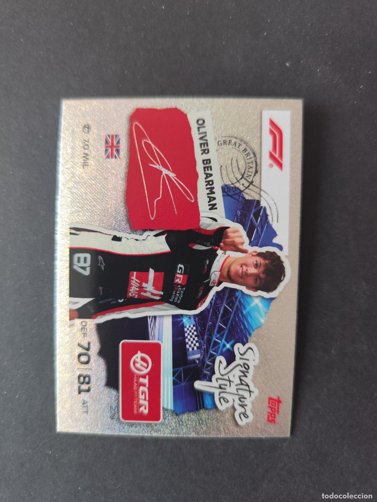 Sammelleidenschaft Sport: 279 OLIVER BEARMAN HAAS SIGNATURE STYLE F&Oacute;RMULA 1 F1 TURBO ATTAX 2026 TOPPS