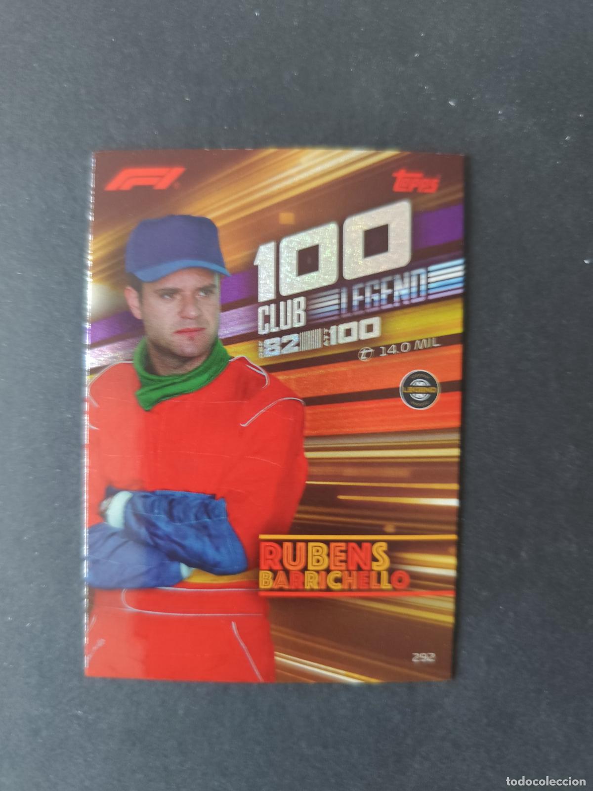 Sammelleidenschaft Sport: 292 RUBENS BARRICHELLO 100 CLUB (LEGEND) F&Oacute;RMULA 1 F1 TURBO ATTAX 2026 TOPPS
