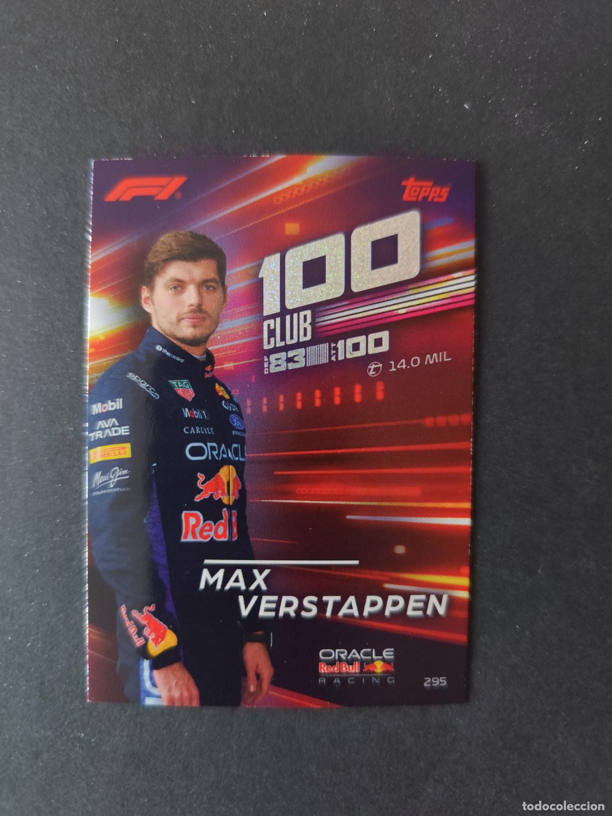 Coleccionismo deportivo: 295 MAX VERSTAPPEN RED BULL 100 CLUB F&Oacute;RMULA 1 F1 TURBO ATTAX 2026 TOPPS