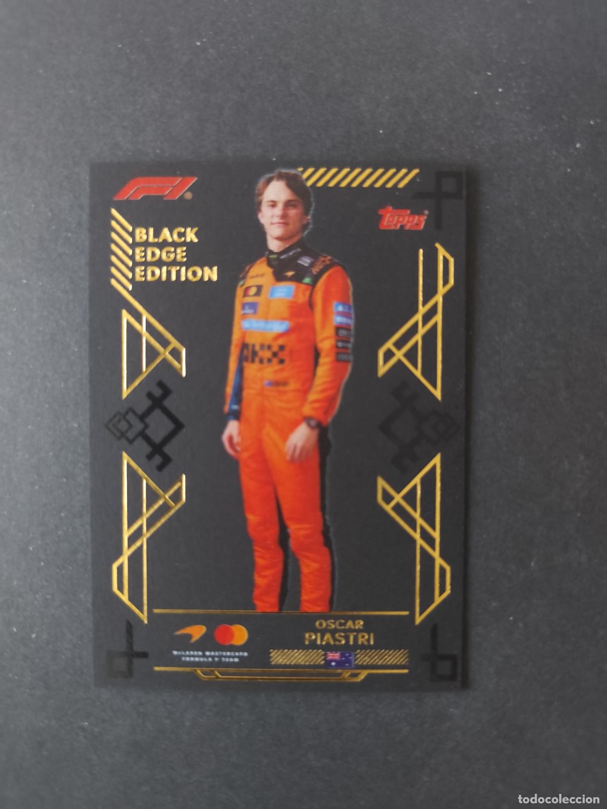 Sports collectibles: 301 OSCAR PIASTRI MCLAREN BLACK EDGE F&Oacute;RMULA 1 F1 TURBO ATTAX 2026 TOPPS