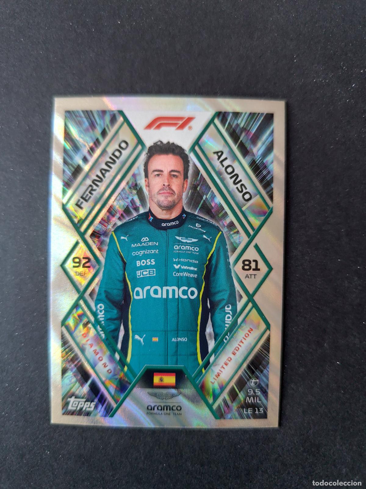 Coleccionismo deportivo: LE 13 FERNANDO ALONSO ASTON MARTIN LIMITED EDITION LIMITADA F&Oacute;RMULA 1 F1 TURBO ATTAX 2026 TOPPS