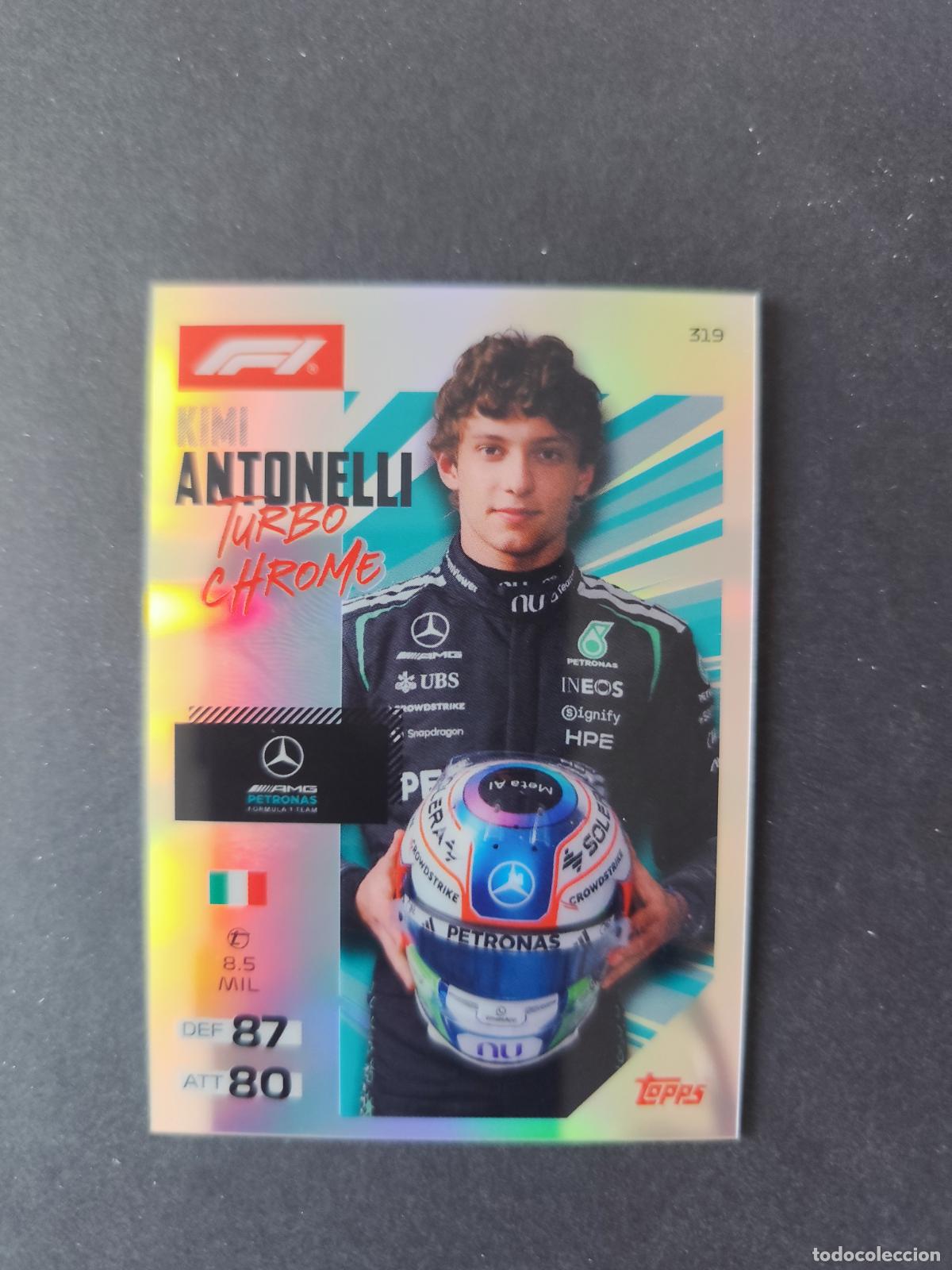 Coleccionismo deportivo: 319 KIMI ANTONELLI MERCEDES TURBO CHROME F&Oacute;RMULA 1 F1 TURBO ATTAX 2026 TOPPS