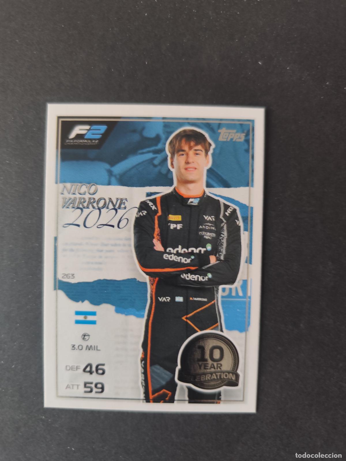 Coleccionismo deportivo: 263 NICO VARRONE VAN AMERSFOORT RACING F2 ONE TO WATCH F&Oacute;RMULA 1 F1 TURBO ATTAX 2026 TOPPS