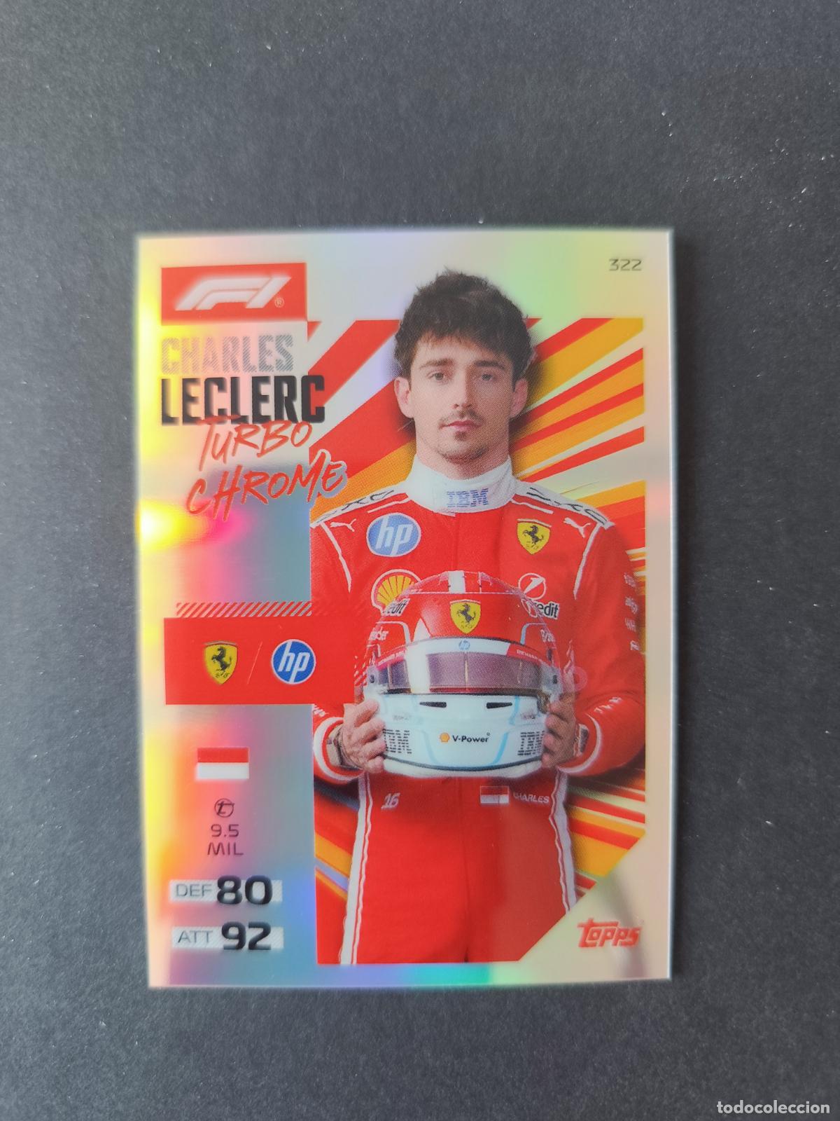 Coleccionismo deportivo: 322 CHARLES LECLERC FERRARI TURBO CHROME F&Oacute;RMULA 1 F1 TURBO ATTAX 2026 TOPPS