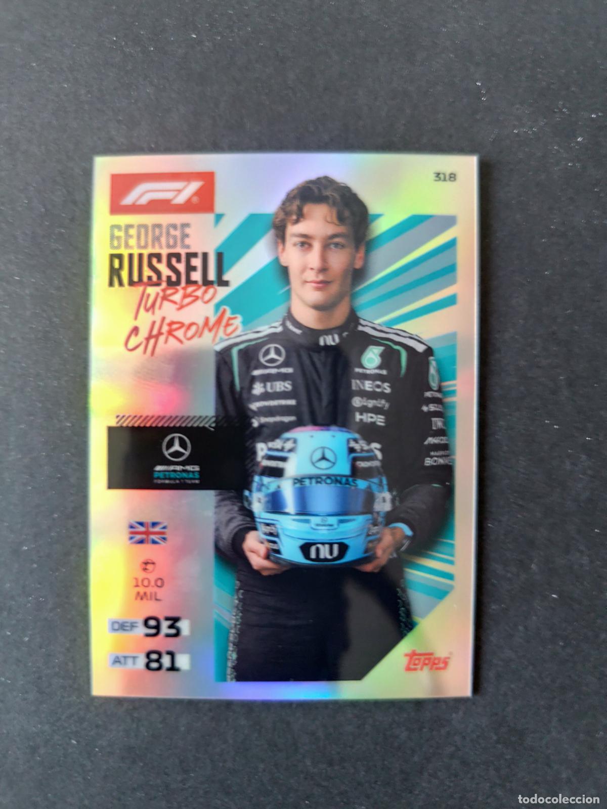 Coleccionismo deportivo: 318 GEORGE RUSSELL MERCEDES TURBO CHROME F&Oacute;RMULA 1 F1 TURBO ATTAX 2026 TOPPS