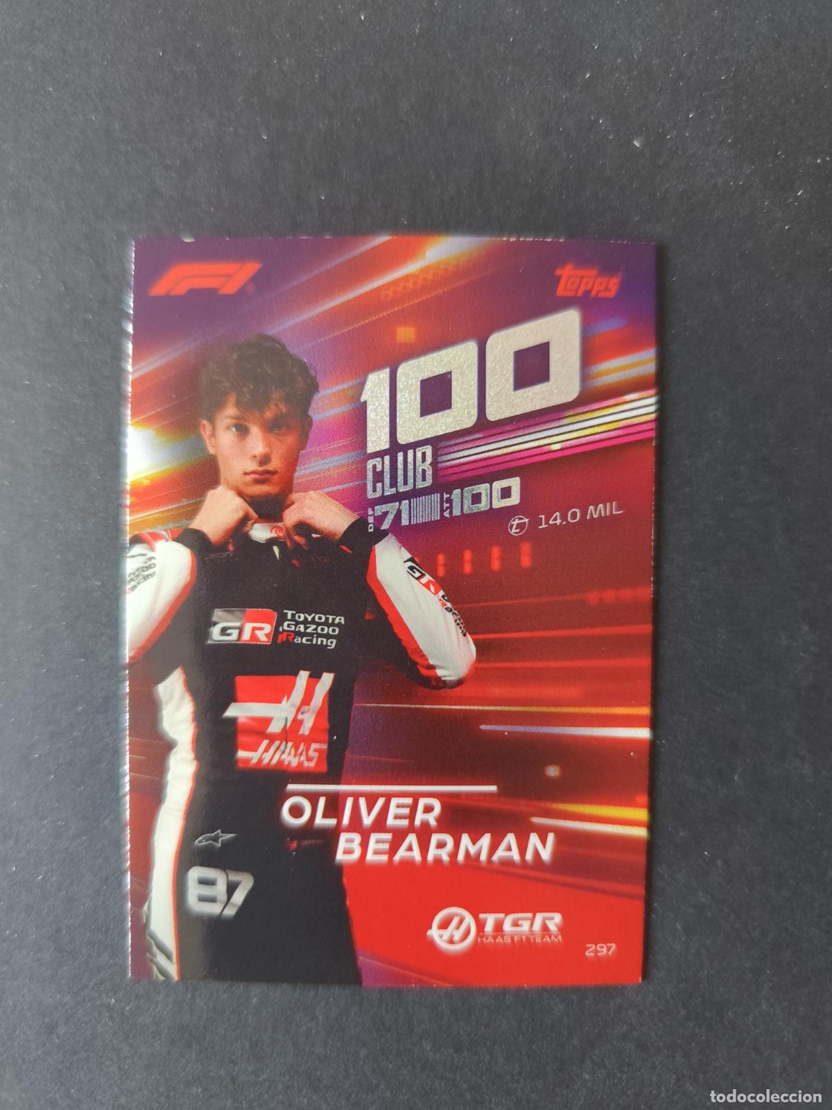 Coleccionismo deportivo: 297 OLIVER BEARMAN HAAS 100 CLUB F&Oacute;RMULA 1 F1 TURBO ATTAX 2026 TOPPS