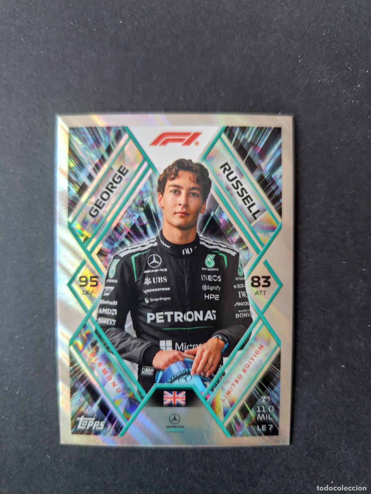 Coleccionismo deportivo: LE 7 GEORGE RUSSELL MERCEDES LIMITED EDITION EDICI&Oacute;N LIMITADA F&Oacute;RMULA 1 F1 TURBO ATTAX 2026 TOPPS