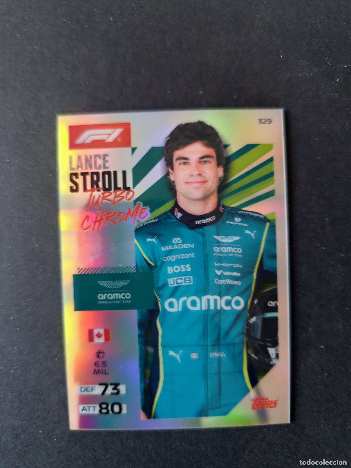 Coleccionismo deportivo: 329 LANCE STROLL ASTON MARTIN TURBO CHROME F&Oacute;RMULA 1 F1 TURBO ATTAX 2026 TOPPS